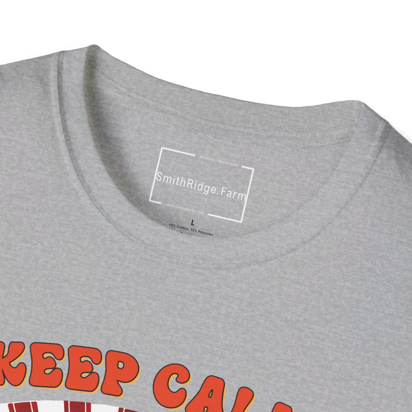 KEEP CALM, DREAM ON. HIPPIE HUMOR. Cotton, Short Sleeve, Crew Neck Tee.