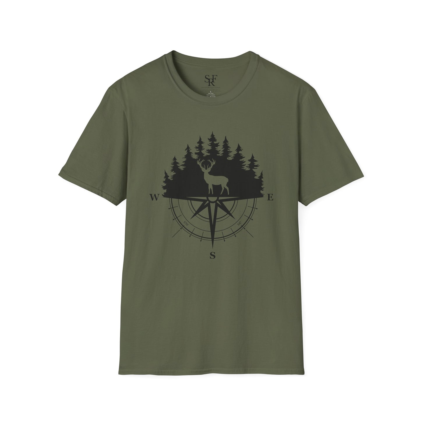 DEER HUNTING. Cotton, Short Sleeve, Crew Neck T-Shirt
