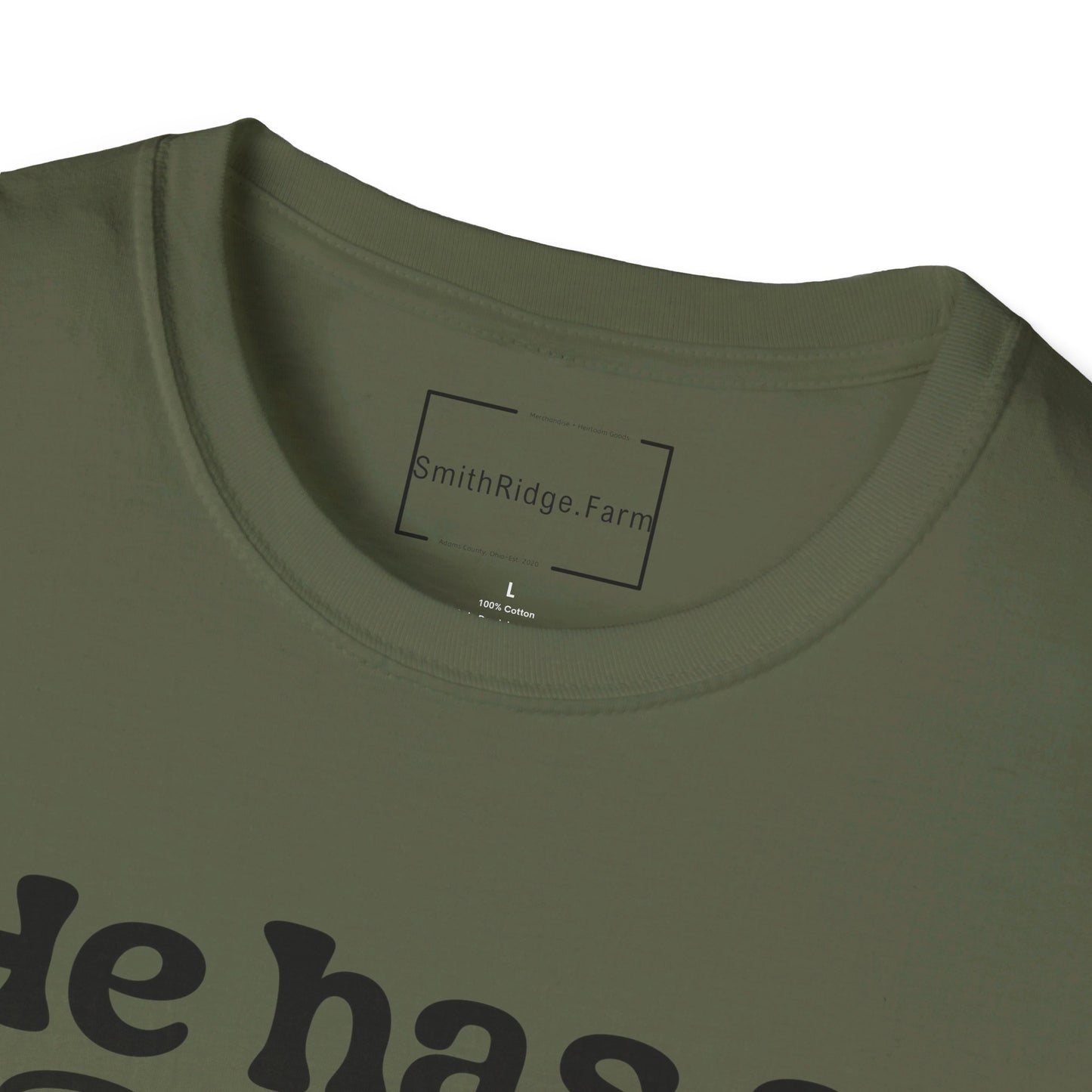 HE HAS A PLAN AND I HAVE A PURPOSE. Cotton, Short Sleeve, Crew Neck Tee.