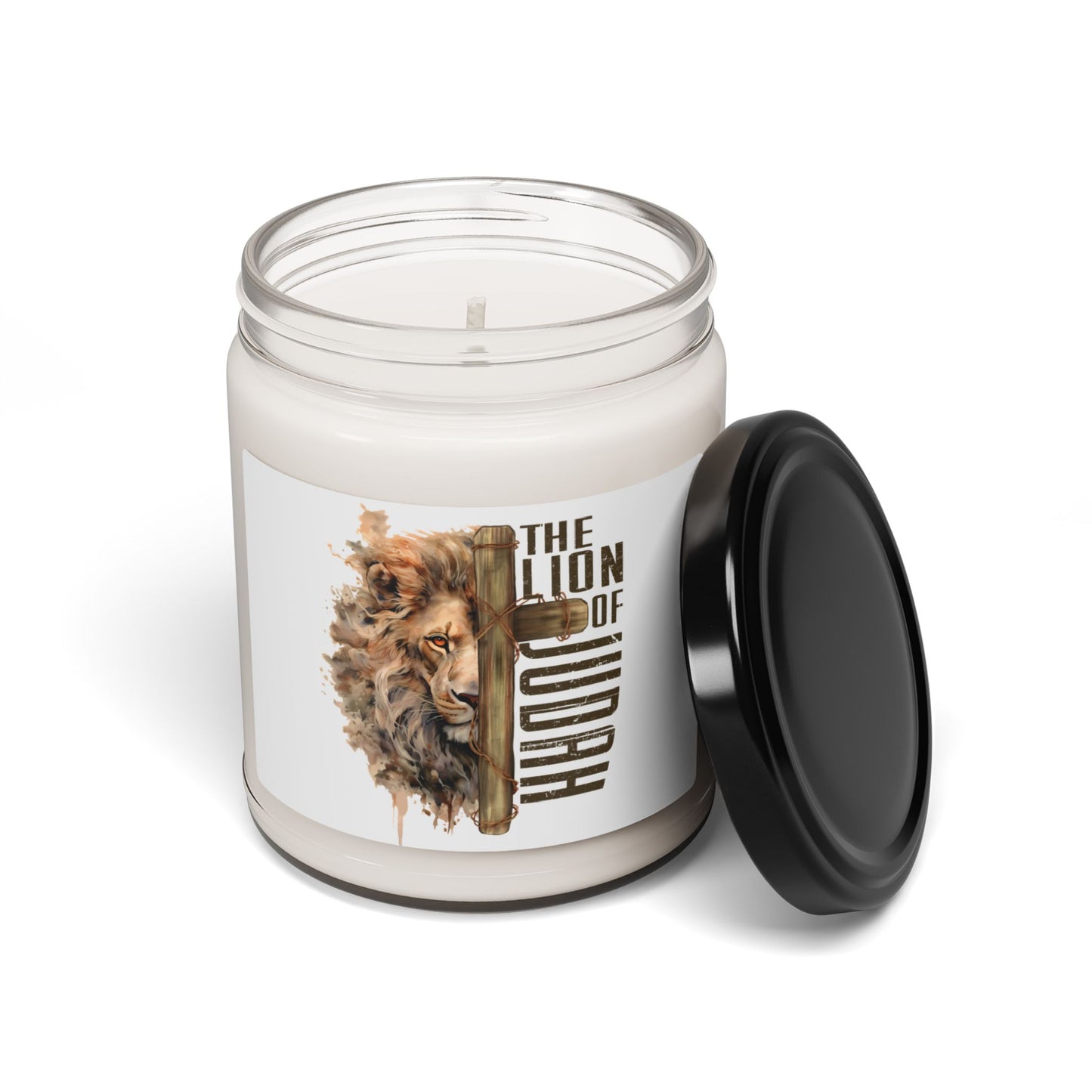 THE LION OF JUDAH. Soy Candle in 9oz Glass Jar, Scented or Unscented.