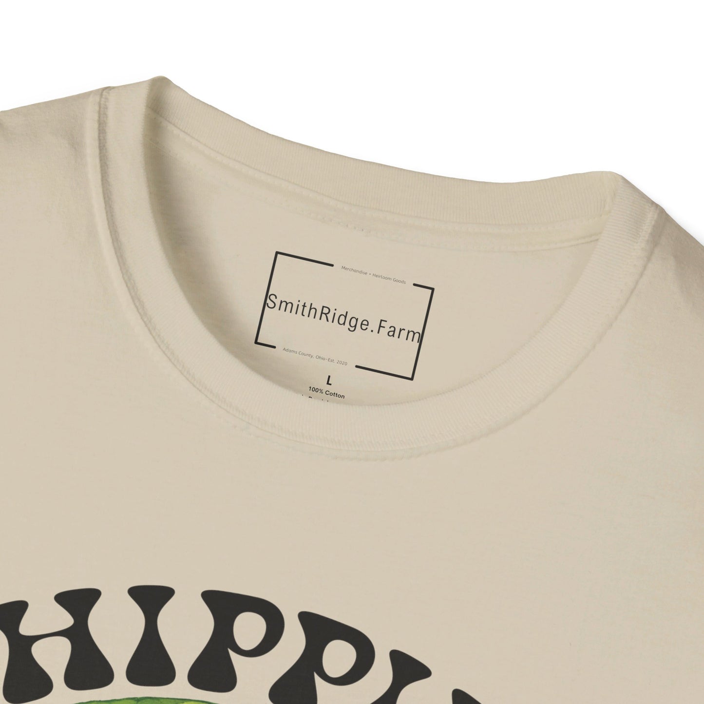 HIPPIE CHICK. Cotton, Short Sleeve, Crew Neck Tee.