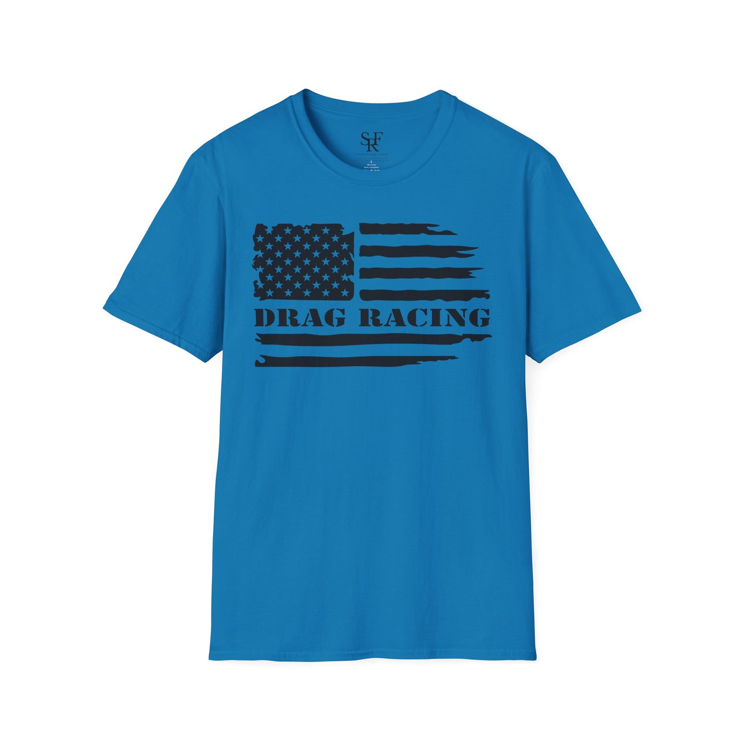 DRAG RACING ENTHUSIAST. Cotton, Short Sleeve, Crew Neck T-Shirt