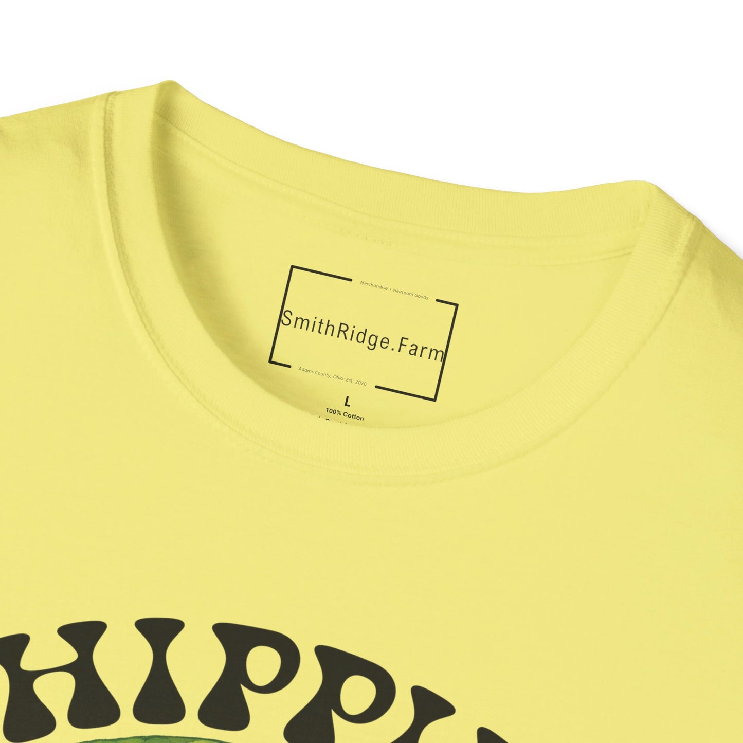 HIPPIE CHICK. Cotton, Short Sleeve, Crew Neck Tee.