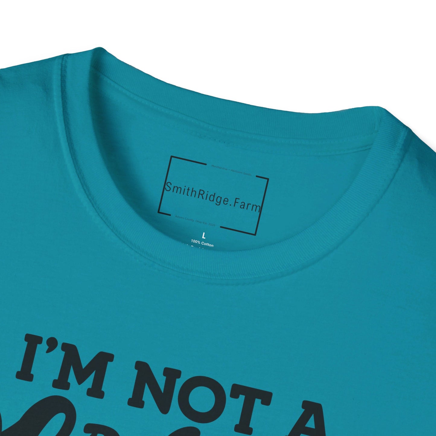 I'M NOT A PERSON YOU CAN PUT ON SPEAKER PHONE. Cotton, Short Sleeve, Crew Neck Tee.