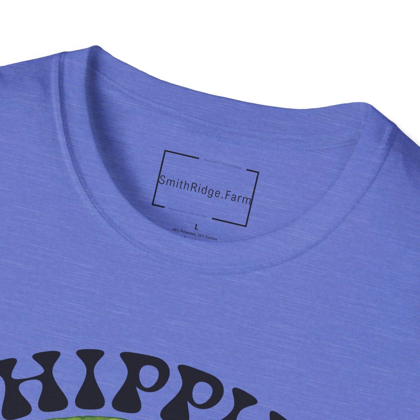 HIPPIE CHICK. Cotton, Short Sleeve, Crew Neck Tee.