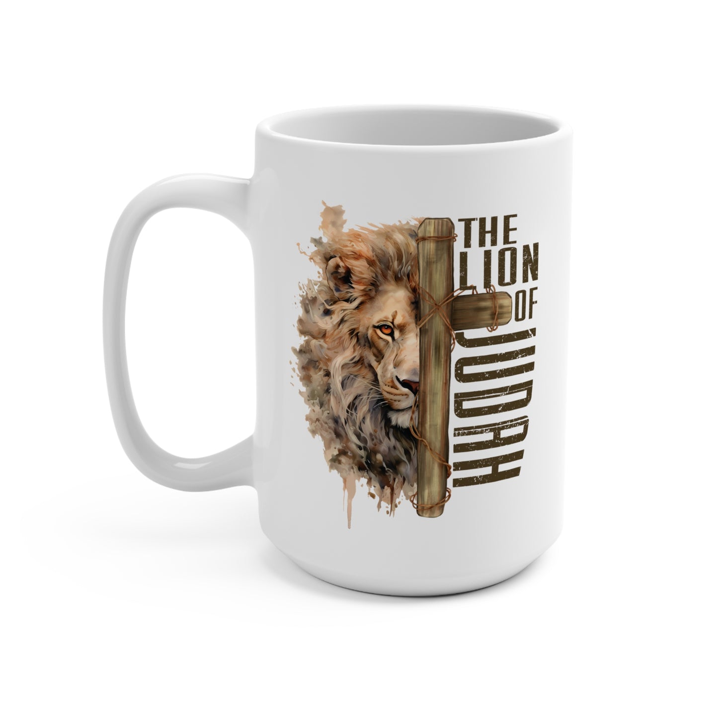 THE LION OF JUDAH. 15oz Coffee, Tea, Hot Chocolate Mug.