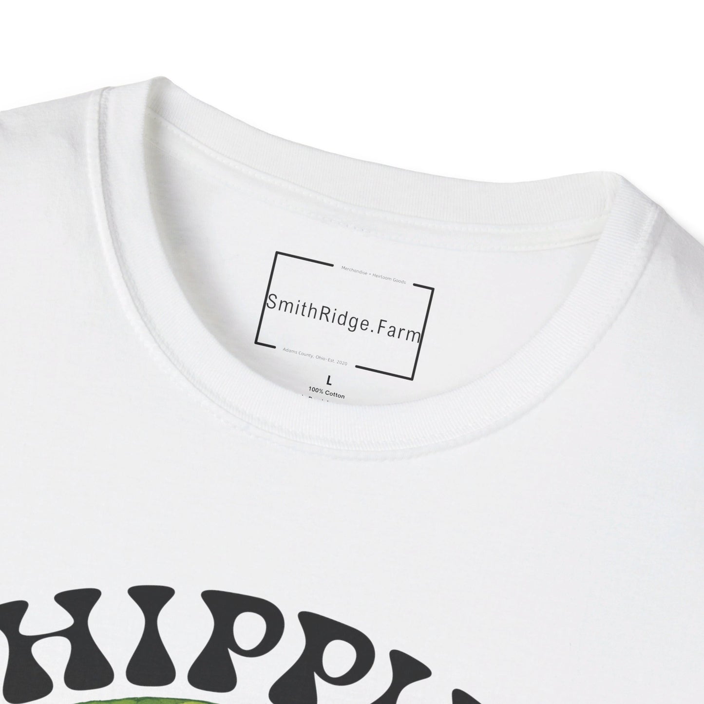 HIPPIE CHICK. Cotton, Short Sleeve, Crew Neck Tee.
