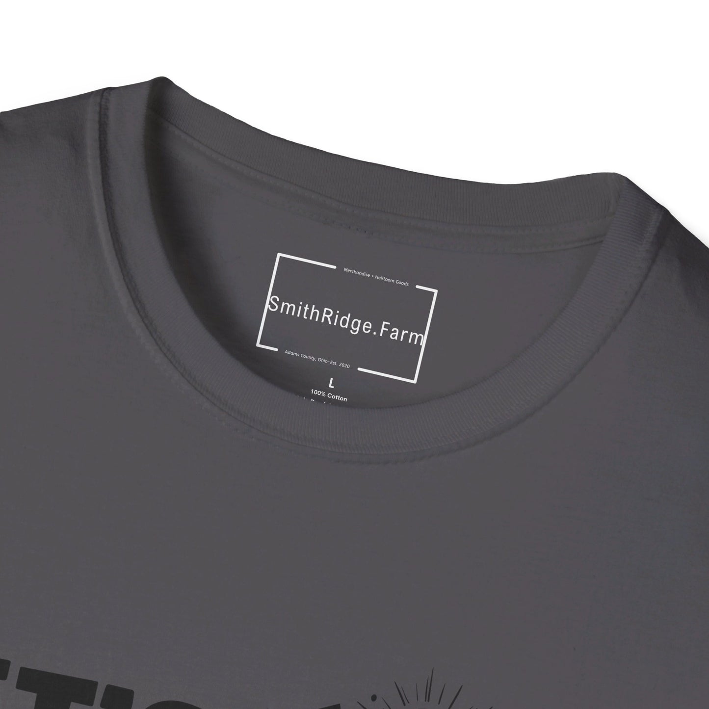 LET'S WANDER. HIKING HUMOR. Cotton, Short Sleeve, Crew Neck Tee.