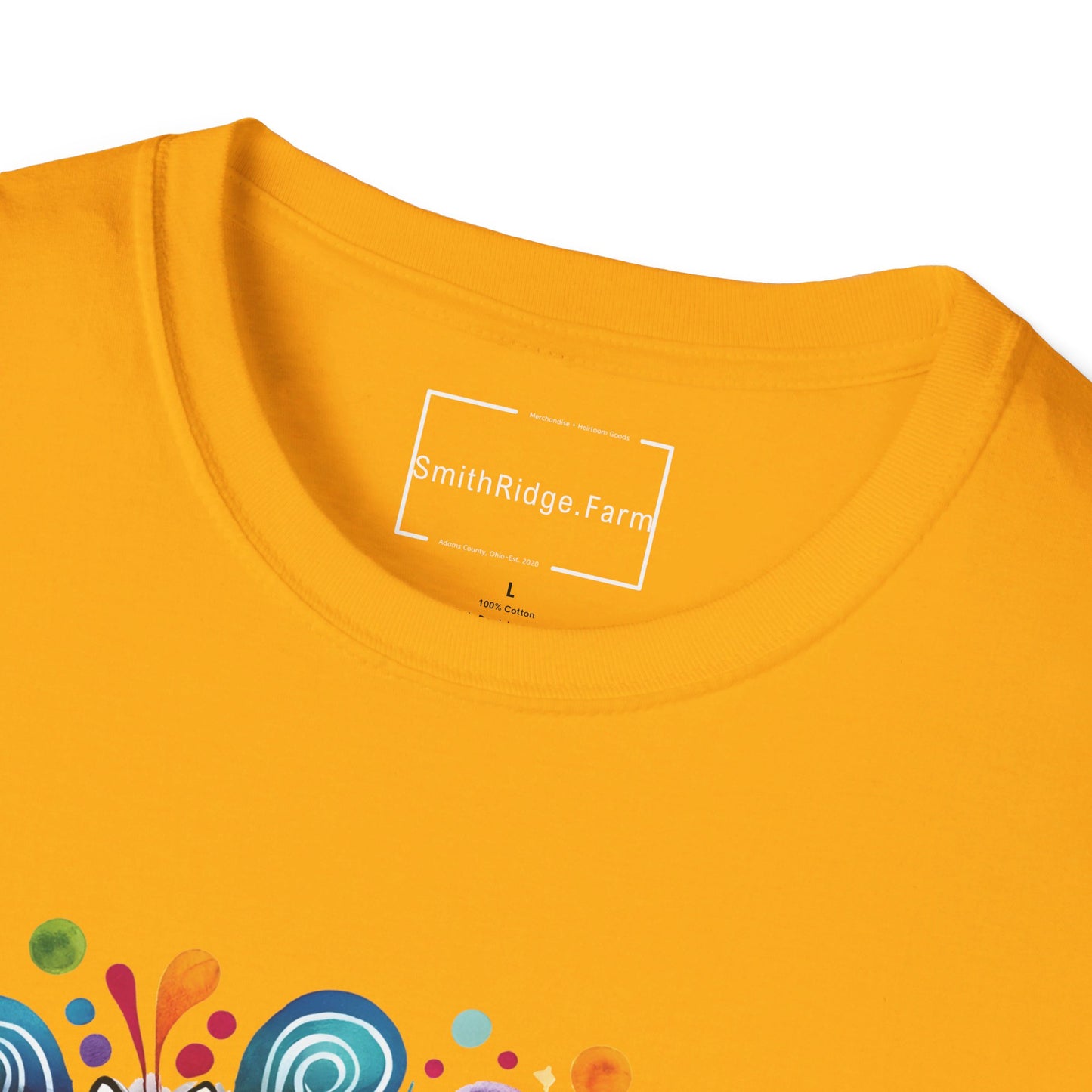 PEACE, LOVE, HIPPIE SOUL. Cotton, Short Sleeve, Crew Neck Tee.