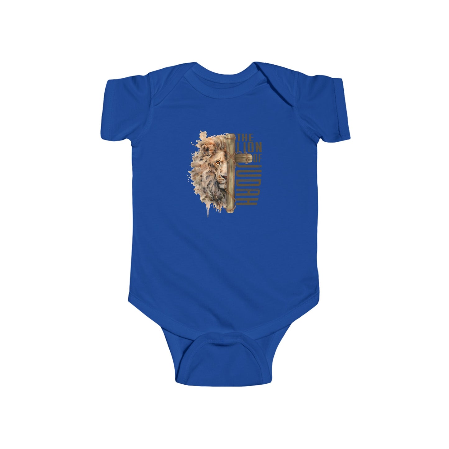 THE LION OF JUDAH. Infant Fine Jersey Bodysuit.
