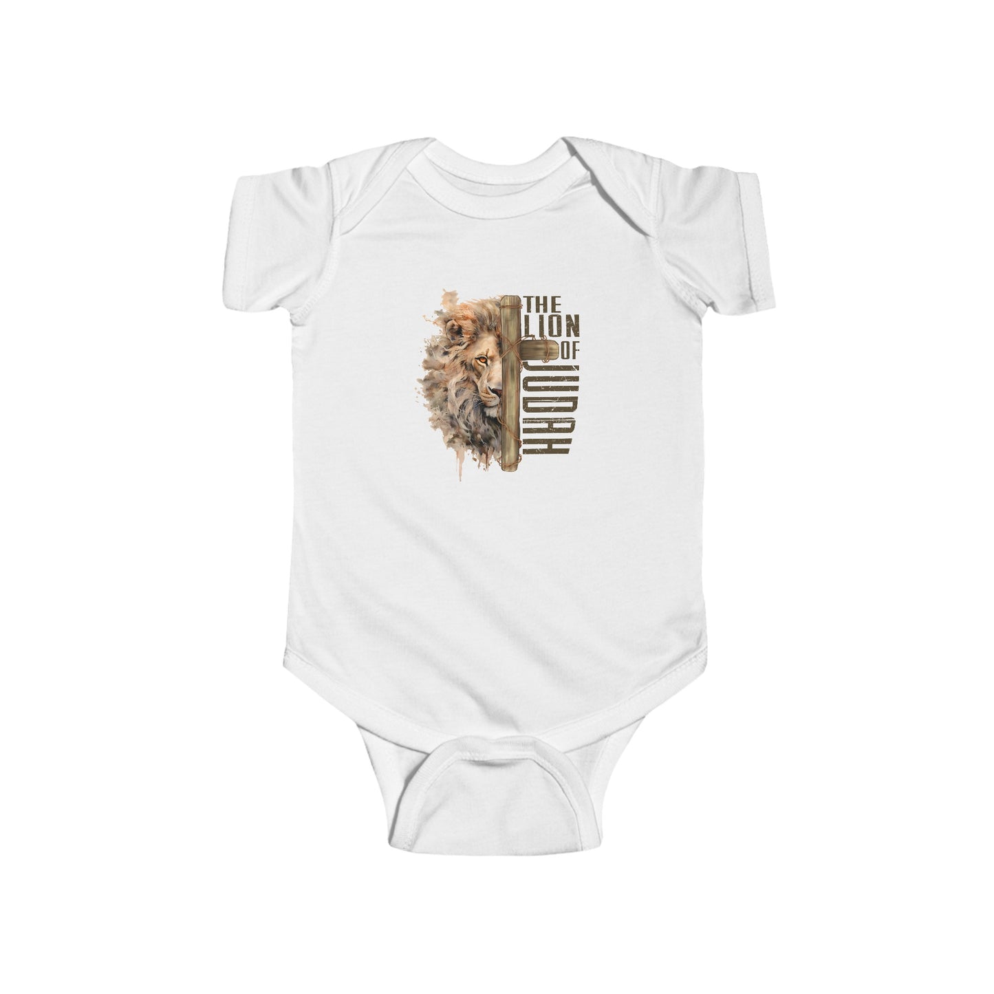 THE LION OF JUDAH. Infant Fine Jersey Bodysuit.