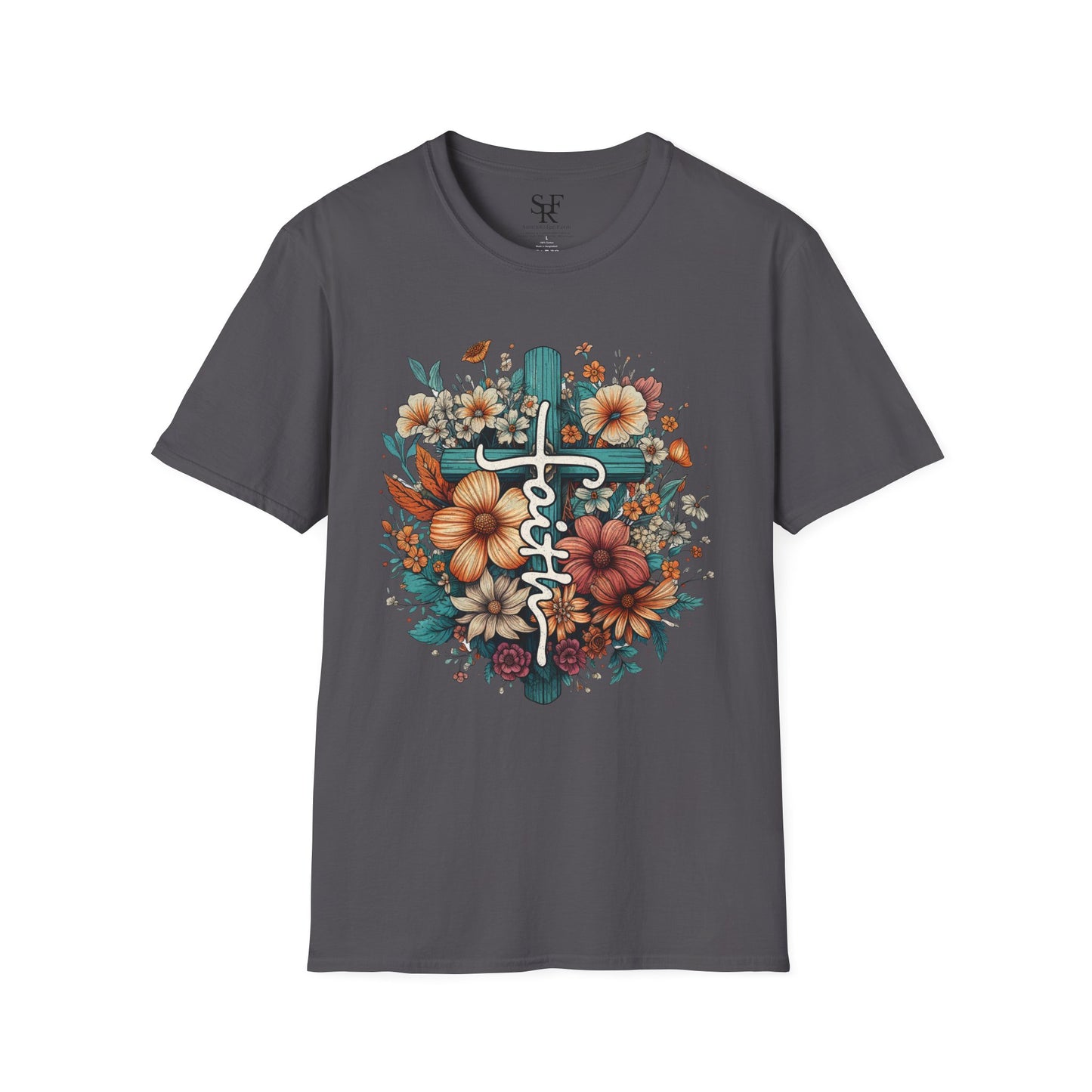 FAITH. Cotton, Short Sleeve, Crew Neck T-Shirt