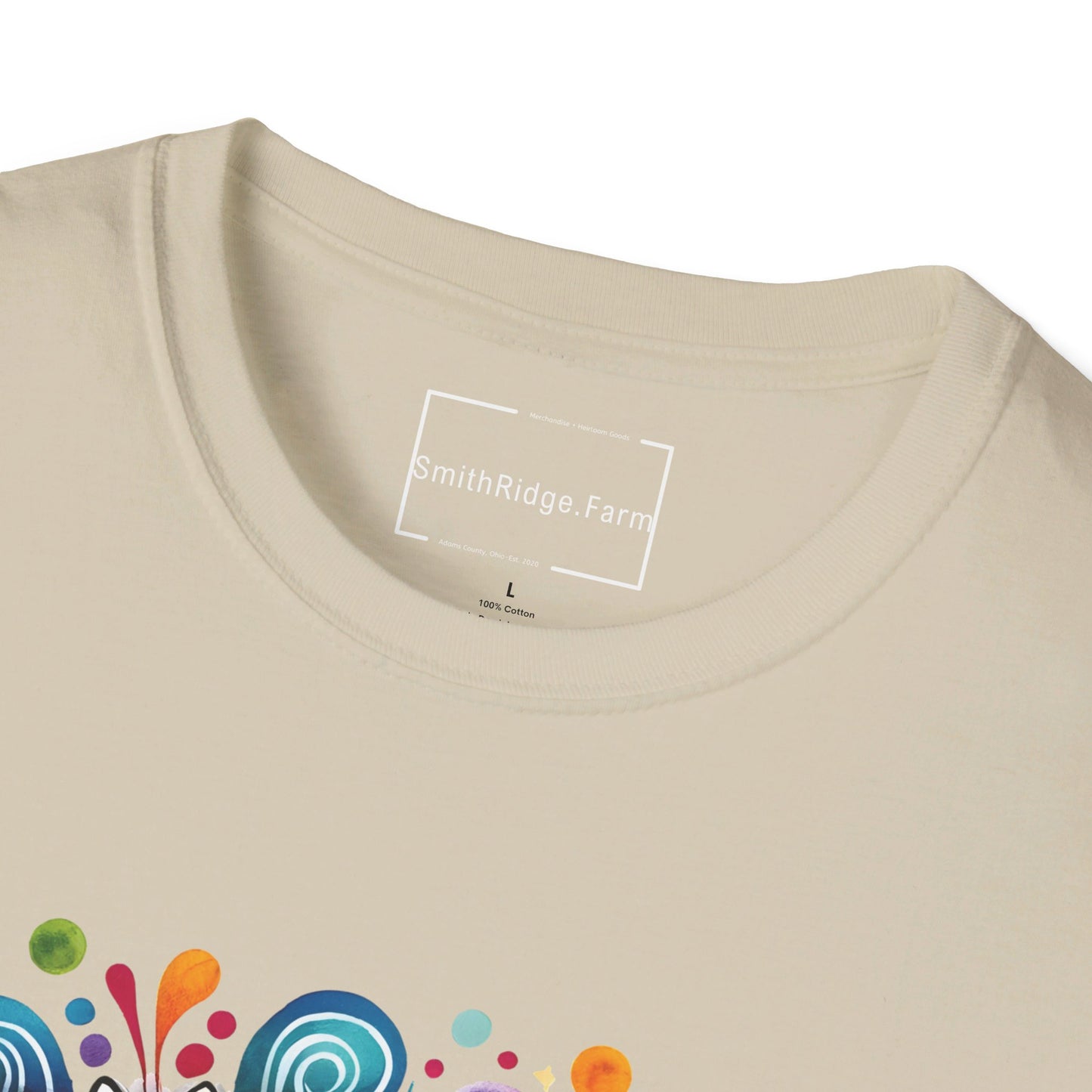 PEACE, LOVE, HIPPIE SOUL. Cotton, Short Sleeve, Crew Neck Tee.