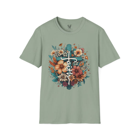 FAITH. Cotton, Short Sleeve, Crew Neck T-Shirt
