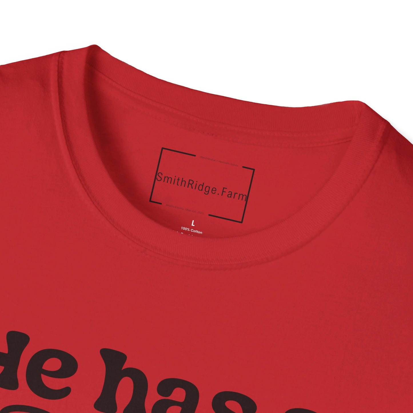 HE HAS A PLAN AND I HAVE A PURPOSE. Cotton, Short Sleeve, Crew Neck Tee.
