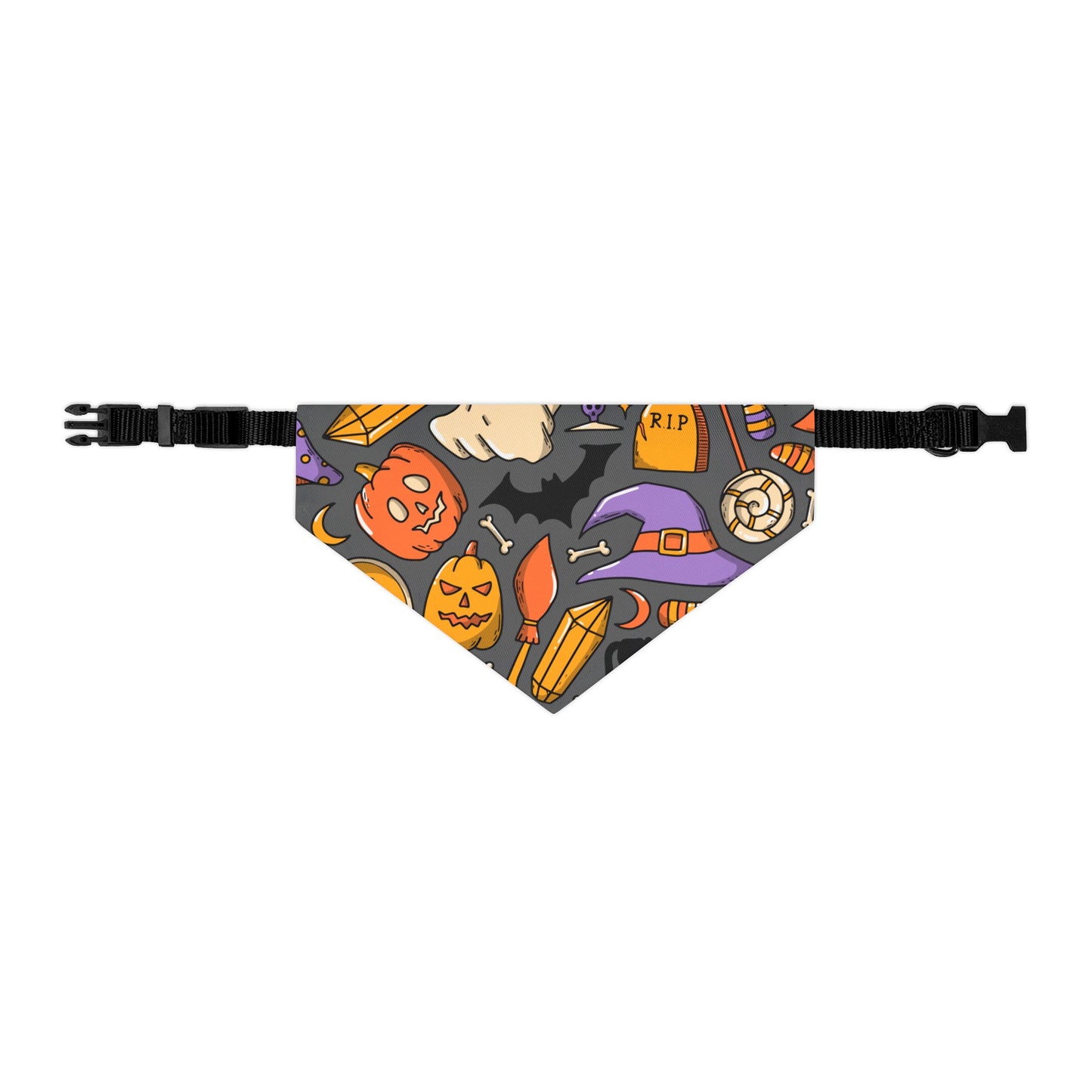 HAPPY HALLOWEEN. Pet Bandana Collar in Four Sizes.