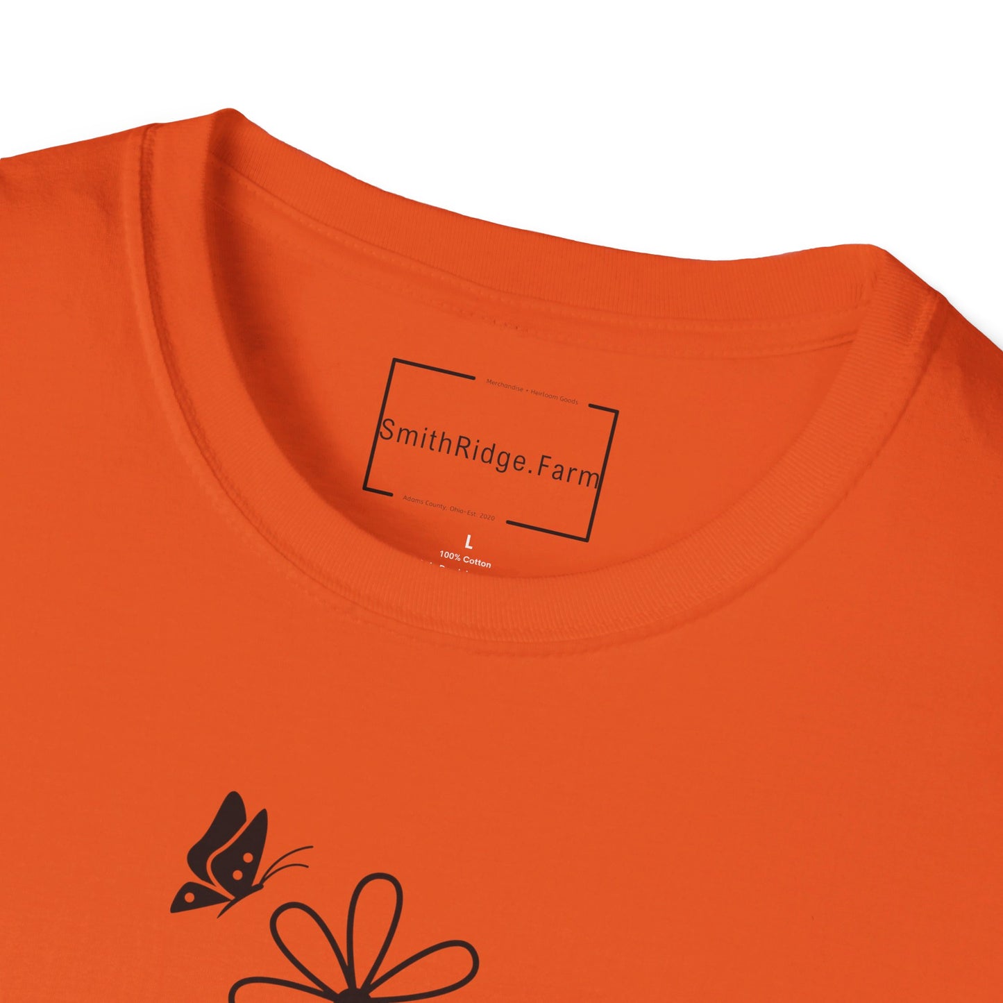 FAITH, HOPE, LOVE, FLOWERS. Cotton, Short Sleeve, Crew Neck Tee in Light Colors.