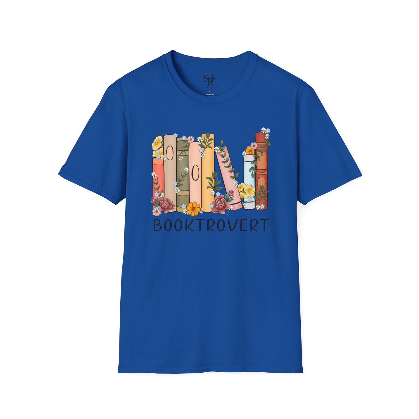 BOOKTROVERT. Introvert Humor. Book Enthustiast. Cotton, Short Sleeve, Crew Neck T-Shirt