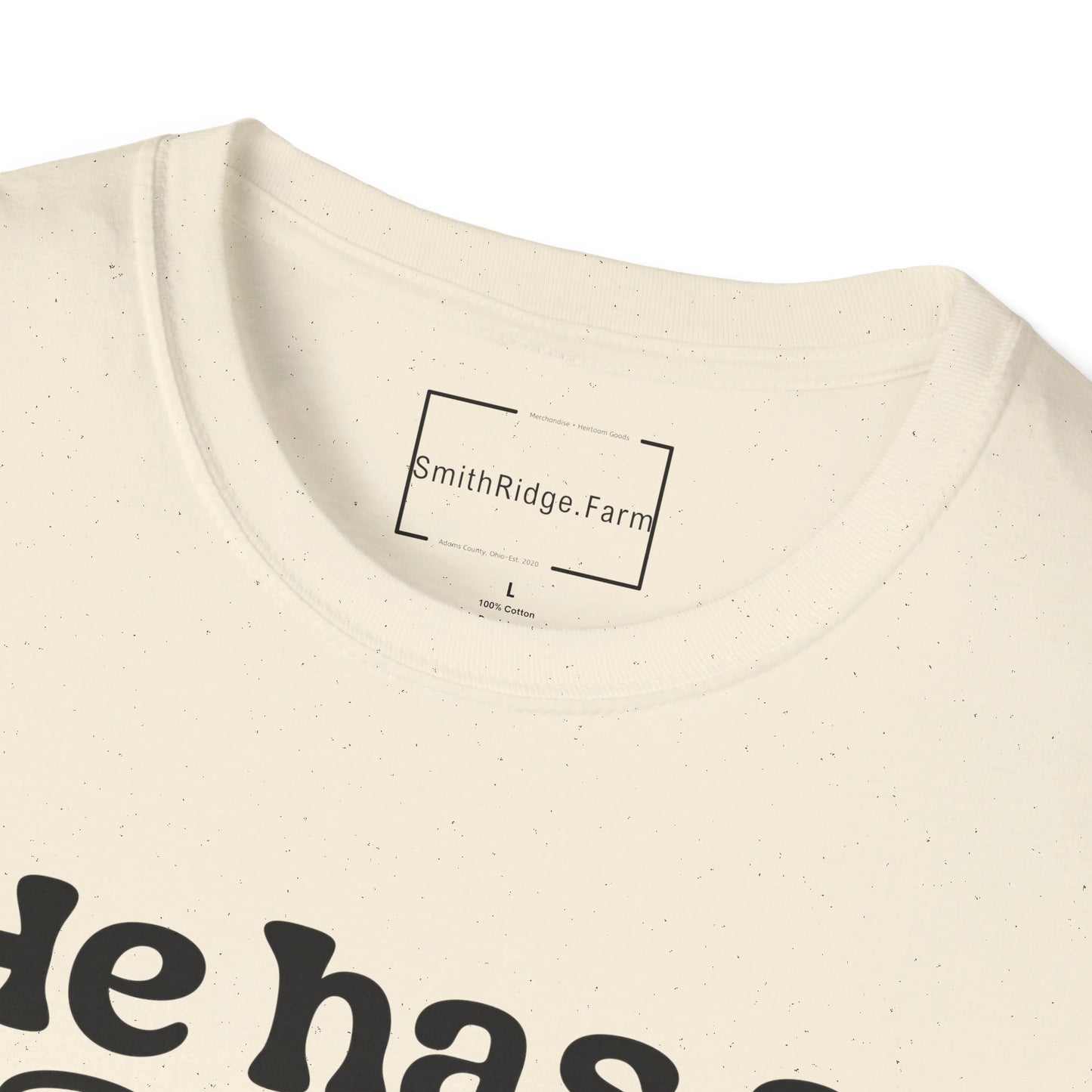 HE HAS A PLAN AND I HAVE A PURPOSE. Cotton, Short Sleeve, Crew Neck Tee.