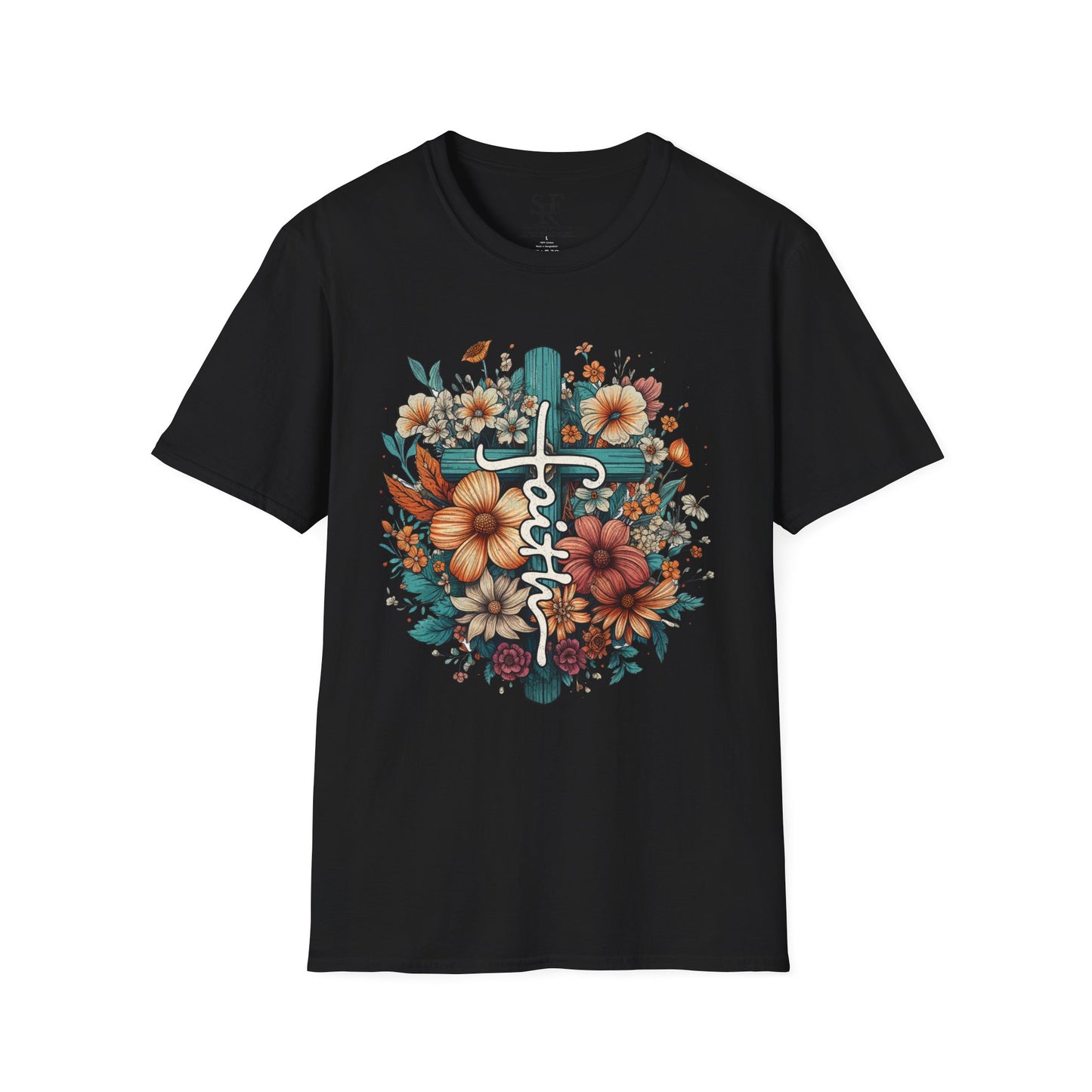 FAITH. Cotton, Short Sleeve, Crew Neck T-Shirt