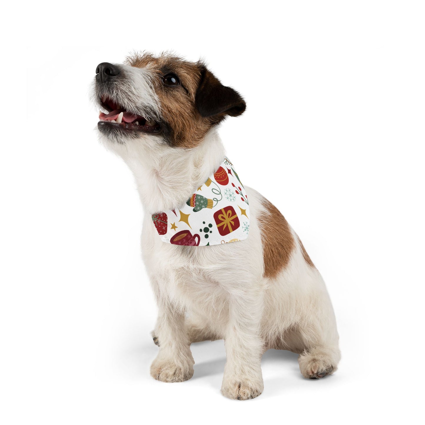 READY FOR SANTA. CHRISTMAS PET HUMOR. Pet Bandana Collar in Four Sizes.