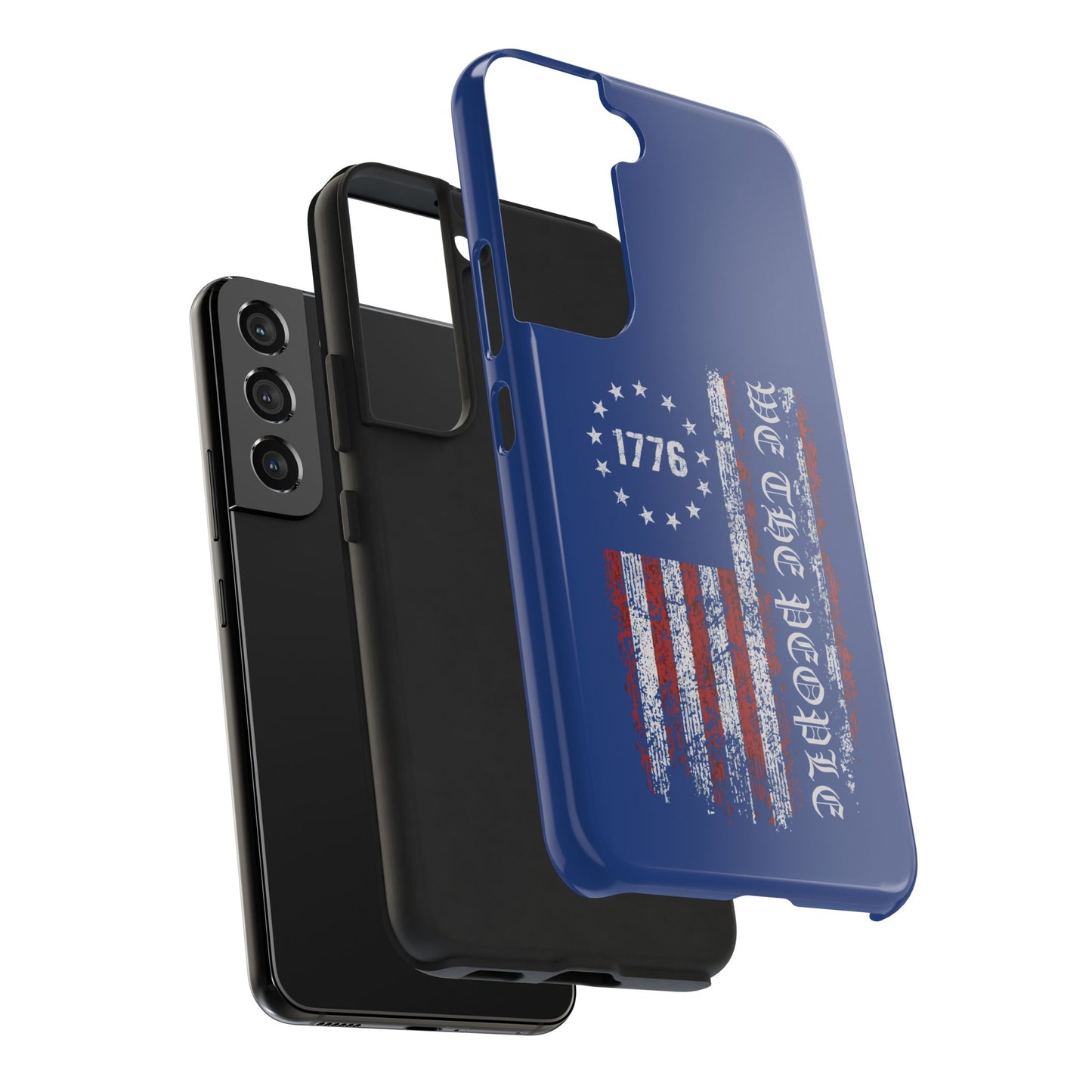 1776 WE THE PEOPLE WITH AMERICAN FLAG. Tough Phone Case.