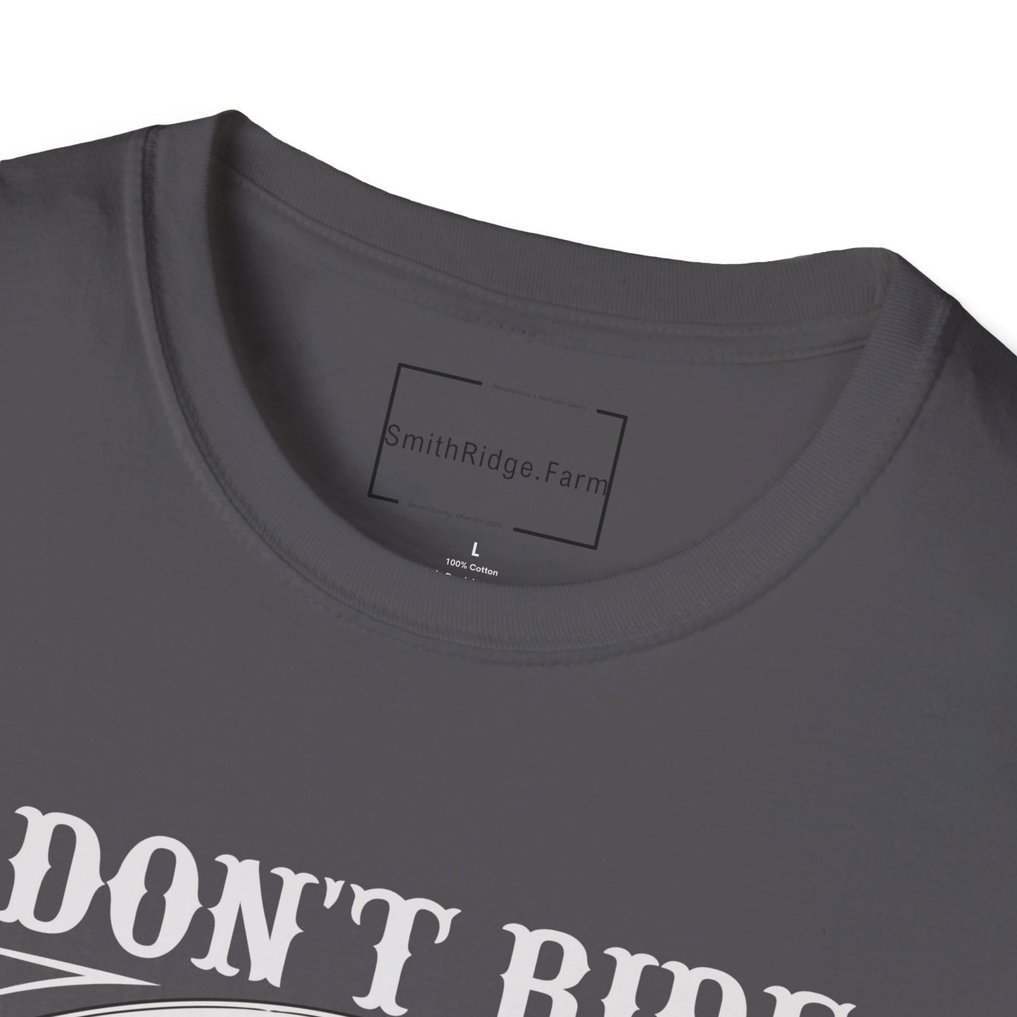I DON'T RIDE MY OWN BIKE, BUT I DO RIDE MY OWN BIKER. MOTORCYCLE HUMOR. Cotton, Short Sleeve, Crew Neck Tee.