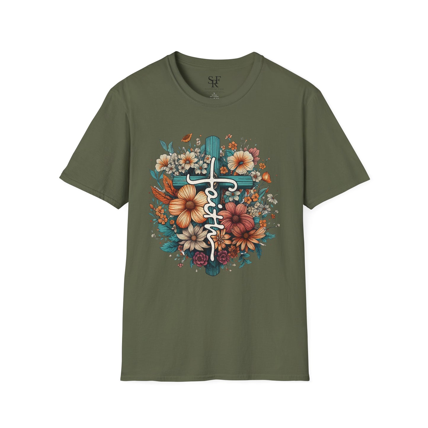 FAITH. Cotton, Short Sleeve, Crew Neck T-Shirt
