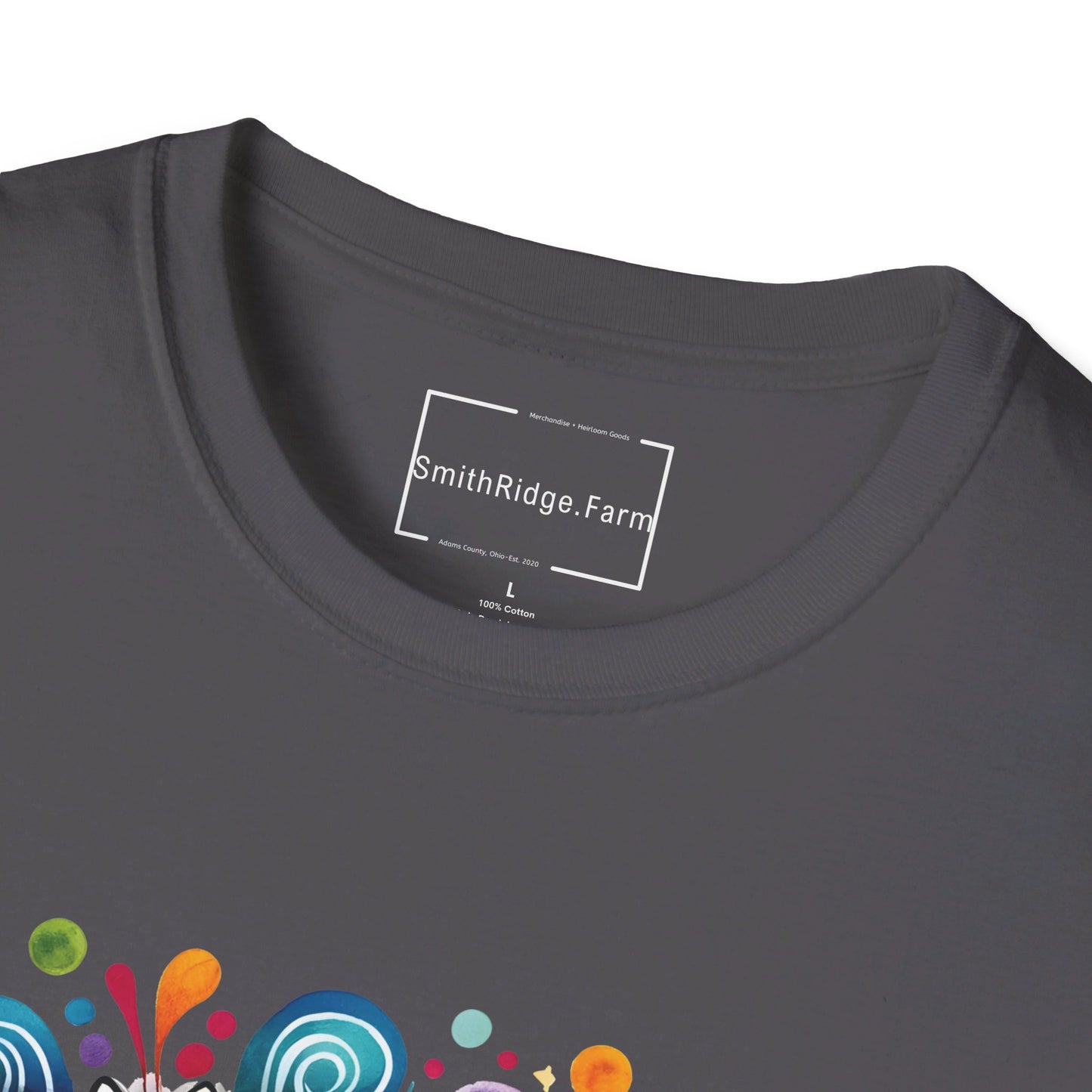 PEACE, LOVE, HIPPIE SOUL. Cotton, Short Sleeve, Crew Neck Tee.