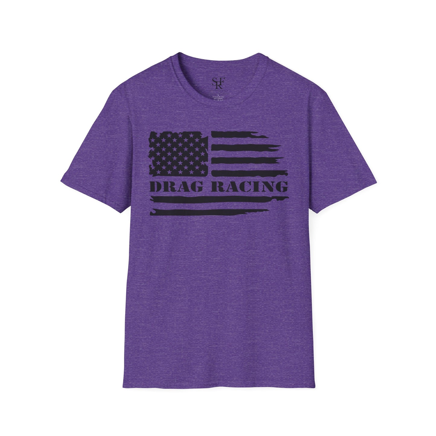 DRAG RACING ENTHUSIAST. Cotton, Short Sleeve, Crew Neck T-Shirt