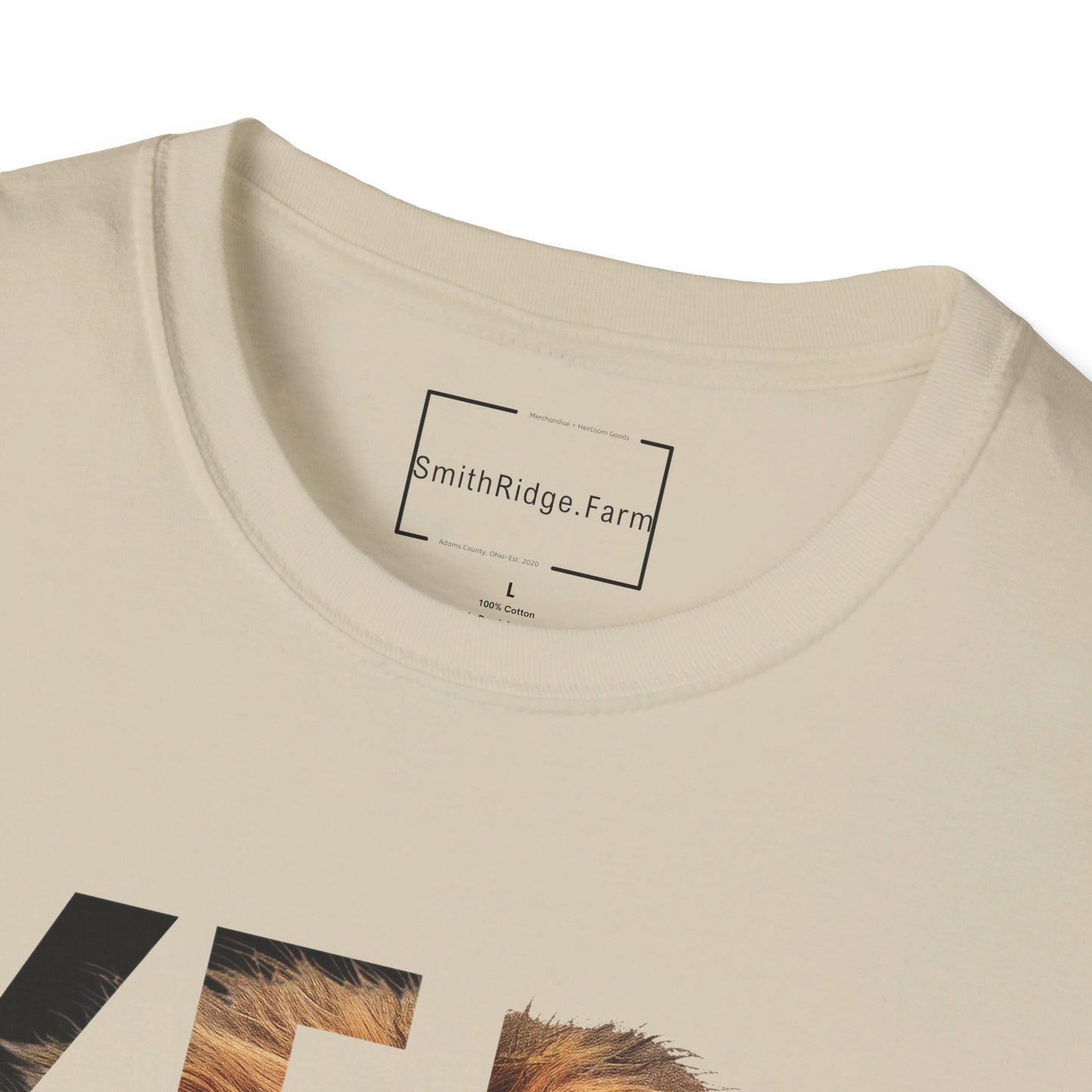 YESHUA, LION OF JUDAH. Cotton, Short Sleeve, Crew Neck Tee.