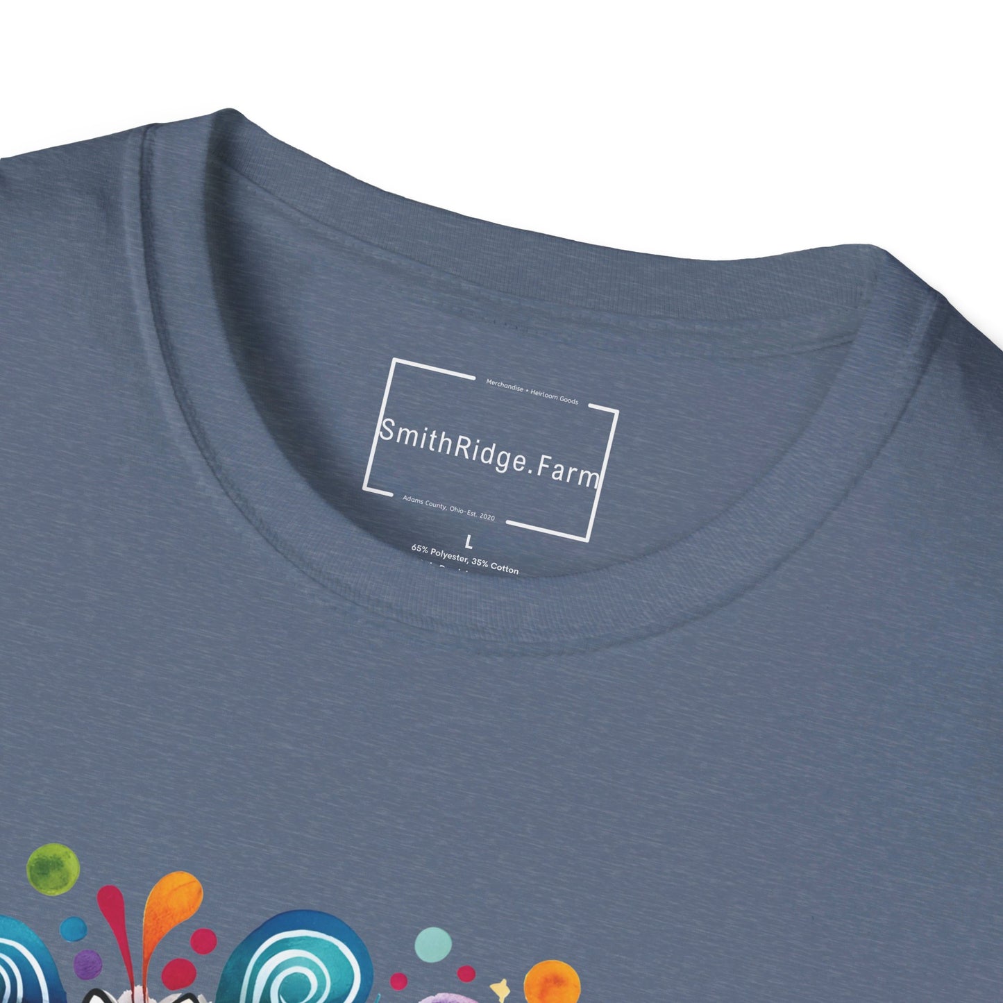 PEACE, LOVE, HIPPIE SOUL. Cotton, Short Sleeve, Crew Neck Tee.
