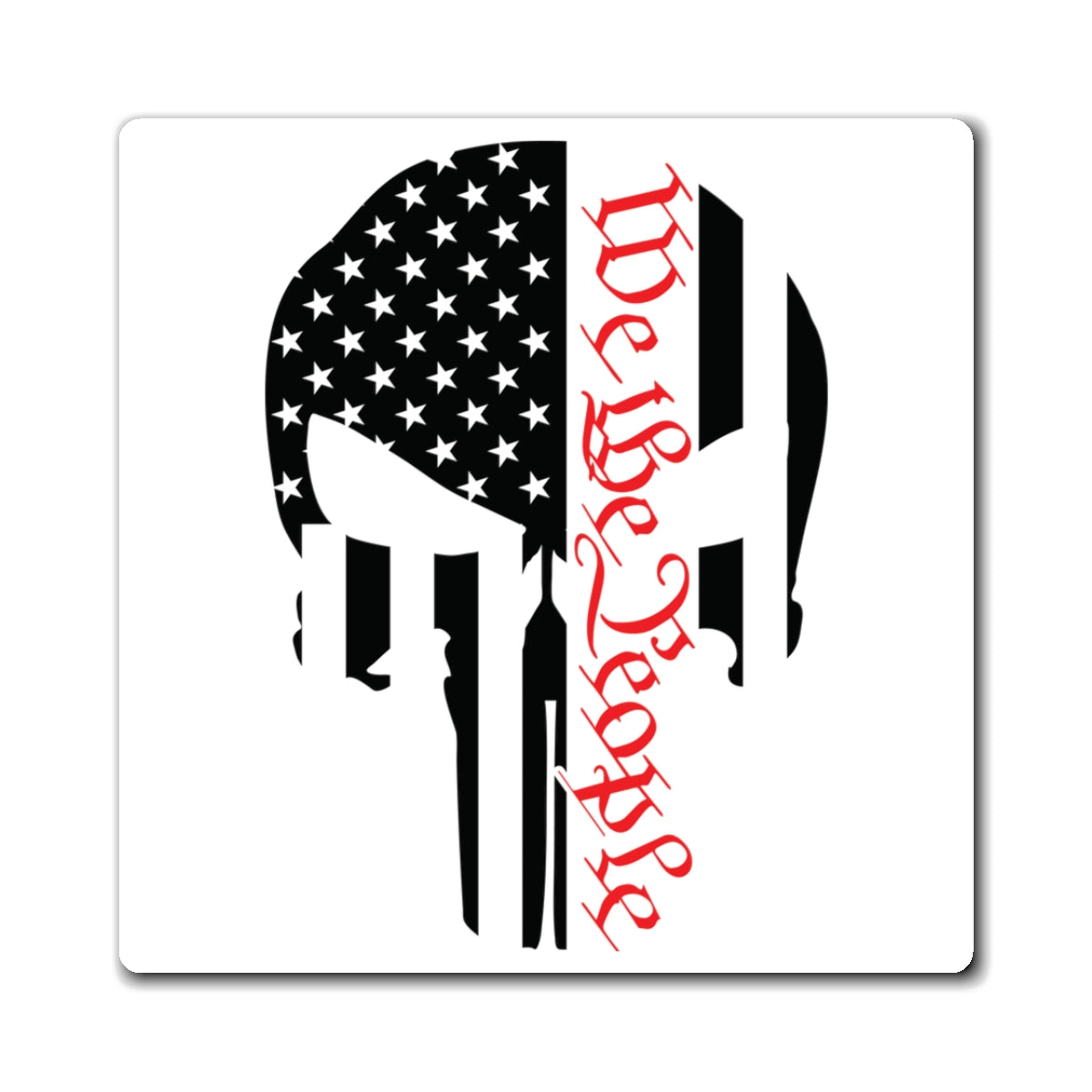 WE THE PEOPLE. PUNISHER SKULL LOGO. Fast Holding Magnets