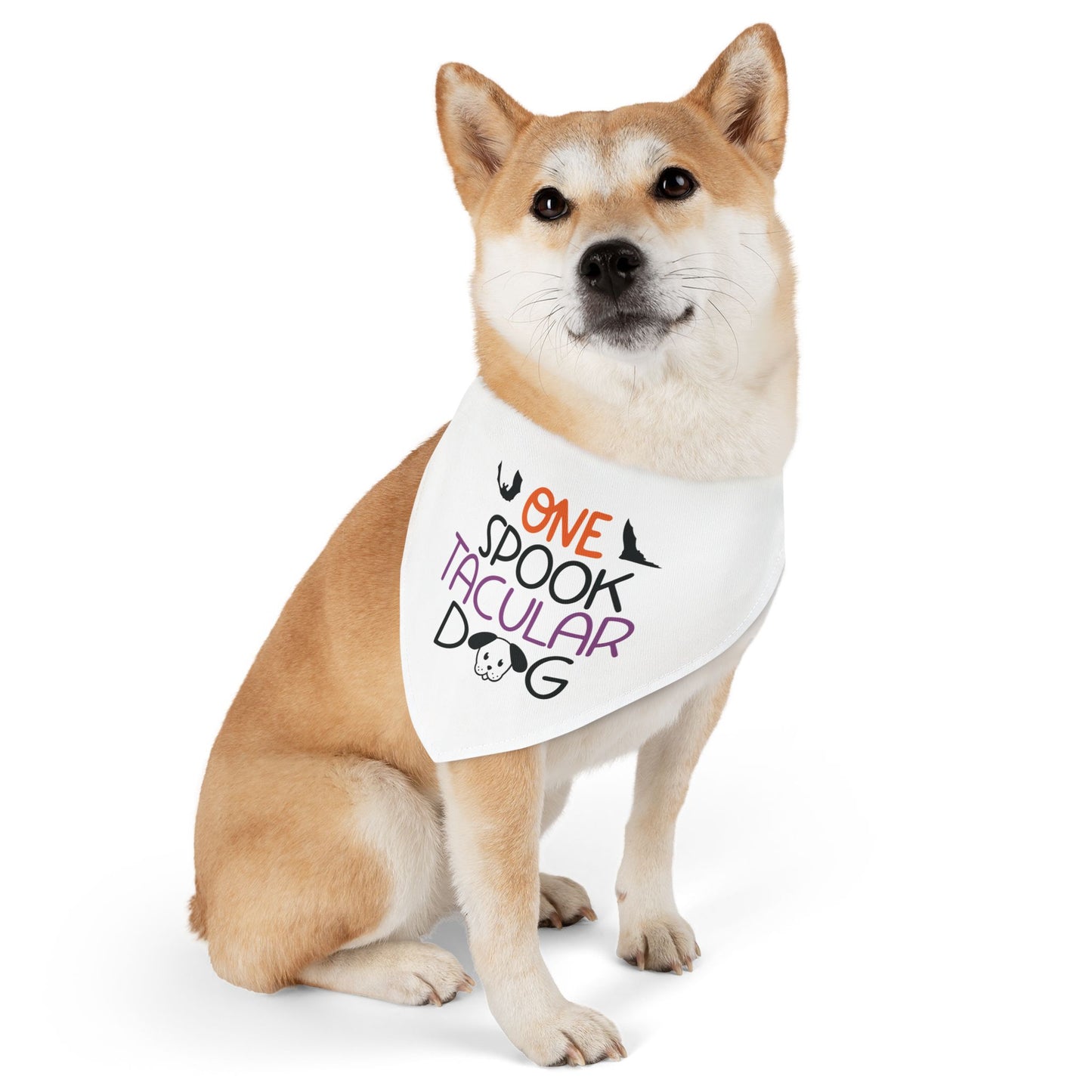 ONE SPOOKTACULAR DOG. HALLOWEEN PET HUMOR. Pet Bandana Collar in Four Sizes.