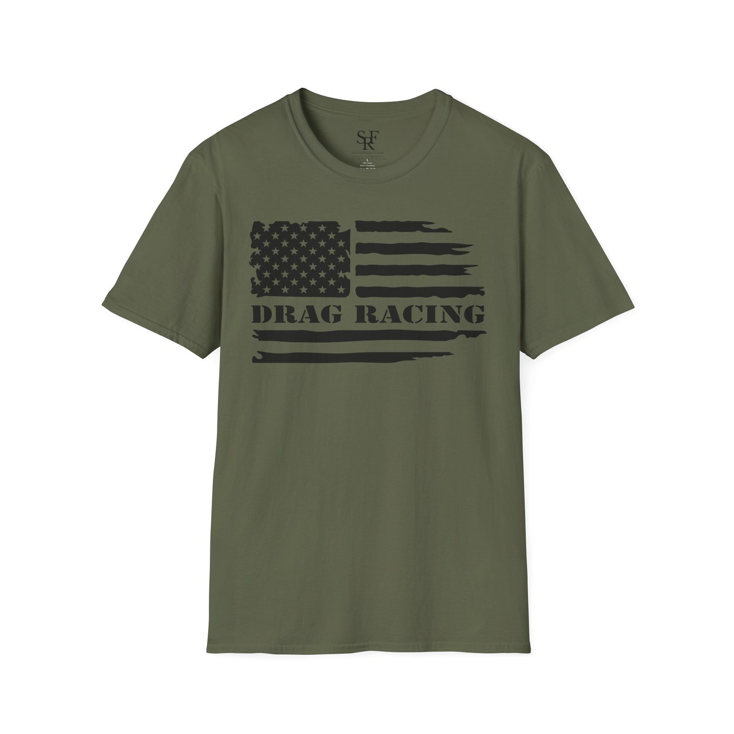 DRAG RACING ENTHUSIAST. Cotton, Short Sleeve, Crew Neck T-Shirt