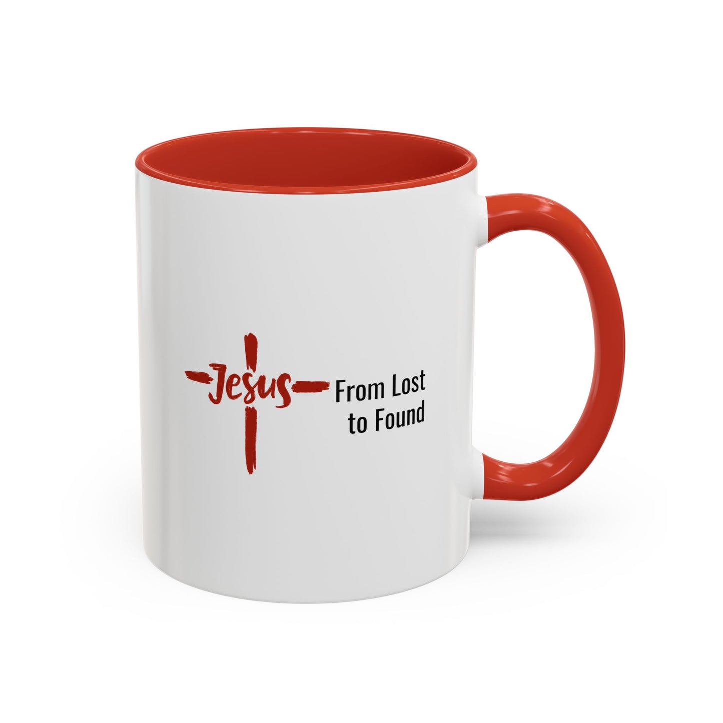 JESUS. FROM LOST TO FOUND. 11oz Coffee, Tea, or Hot Chocolate Mug.