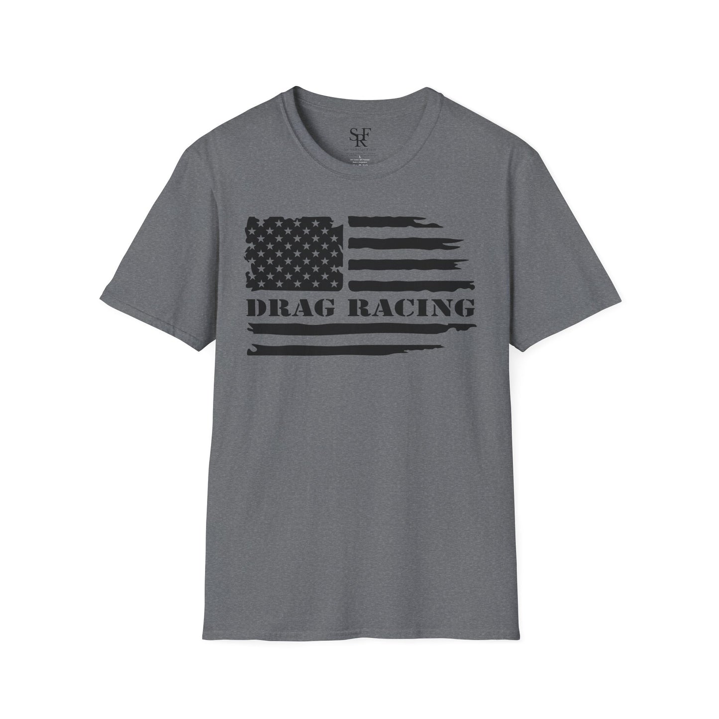DRAG RACING ENTHUSIAST. Cotton, Short Sleeve, Crew Neck T-Shirt