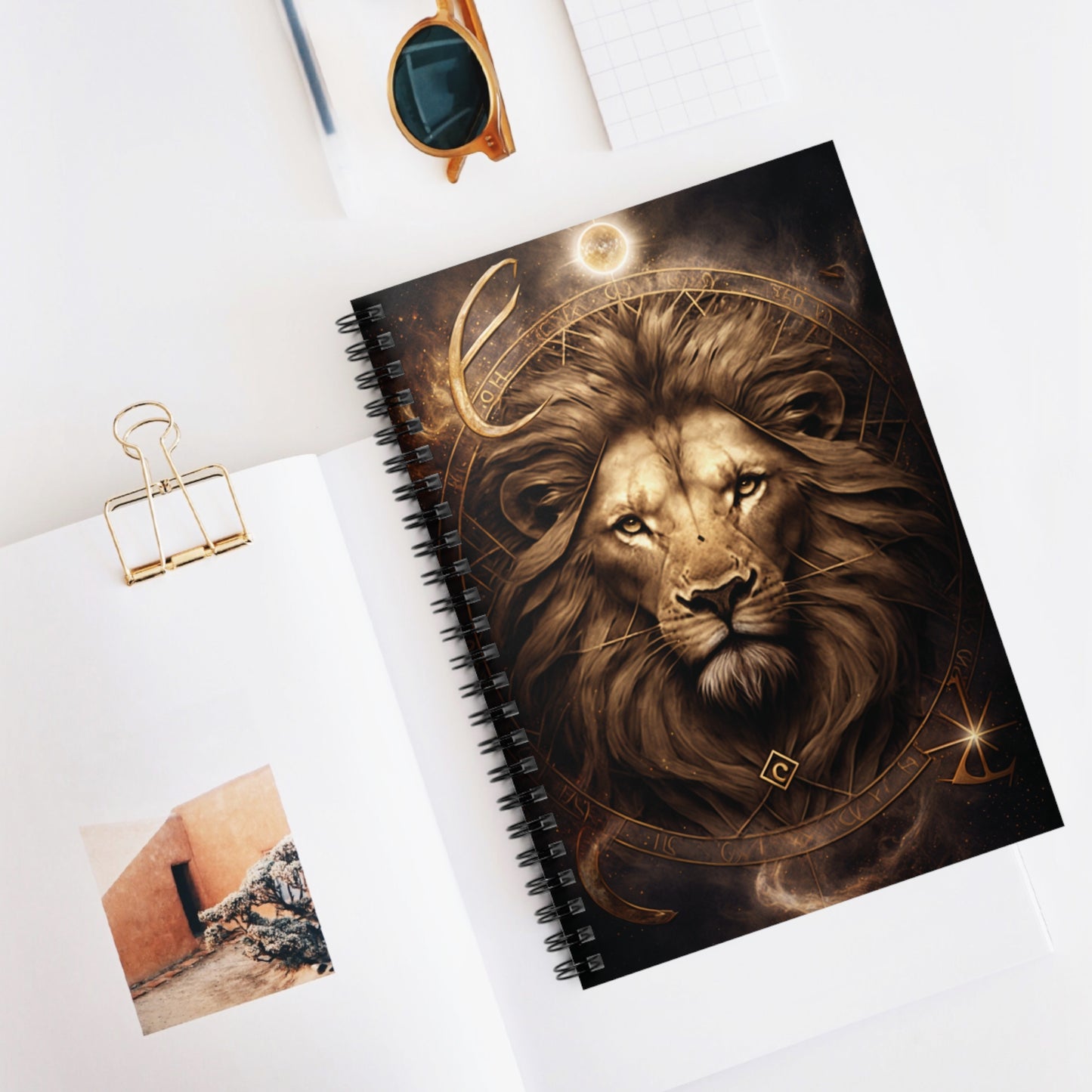 LEO ZODIAC SIGN. CONSTELLATION LOVERS. Spiral Notebook, Ruled Line, Diary, Journal.