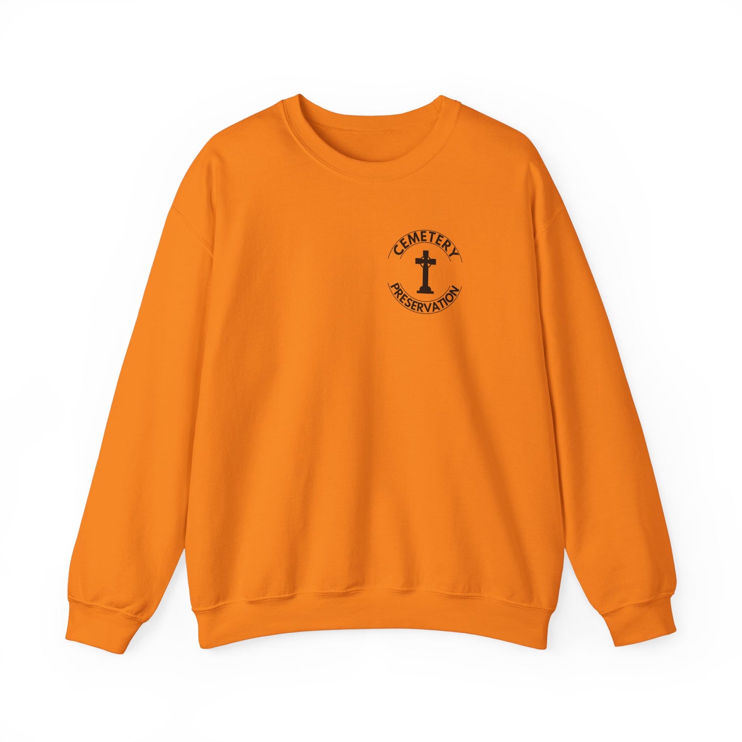 CEMETERY PRESERVATION. Unisex Heavy Blend Crewneck Sweatshirt in Light Colors.