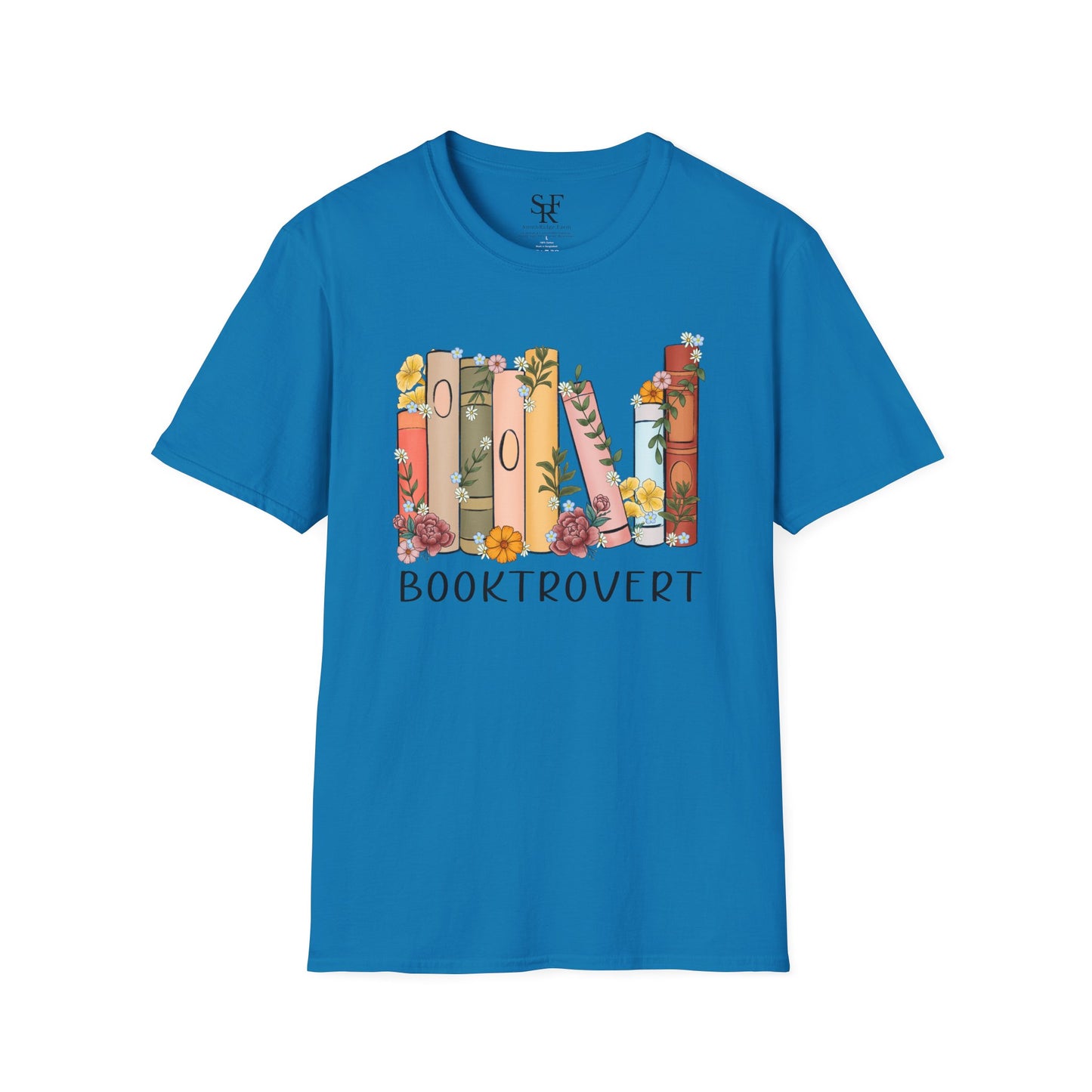 BOOKTROVERT. Introvert Humor. Book Enthustiast. Cotton, Short Sleeve, Crew Neck T-Shirt