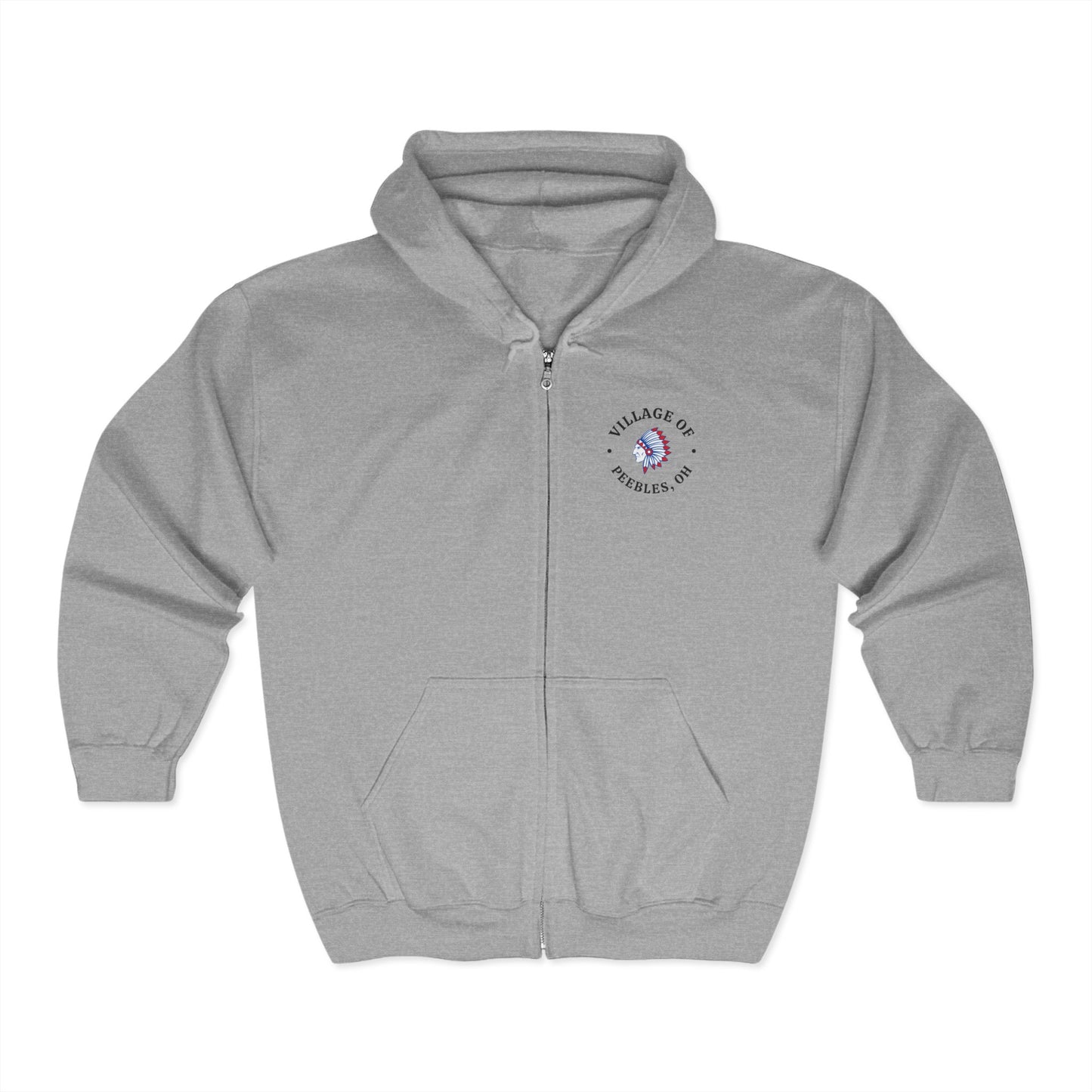 VOP, Black Lettering, Unisex Heavy Blend™ Full Zip Hooded Sweatshirt
