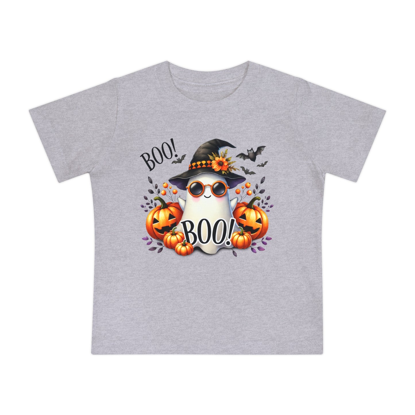CUTE GHOST and PUMPKINS, TRICK OR TREAT, HALLOWEEN. Baby Short Sleeve T-Shirt