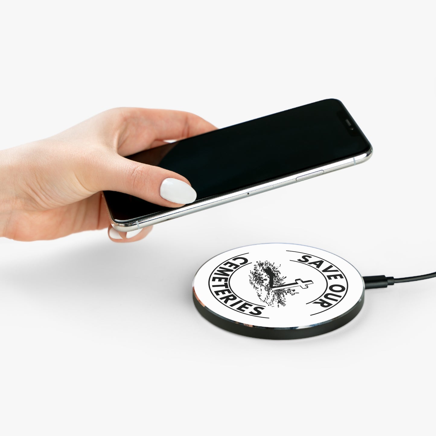 SAVE OUR CEMETERIES. Wireless Charger.