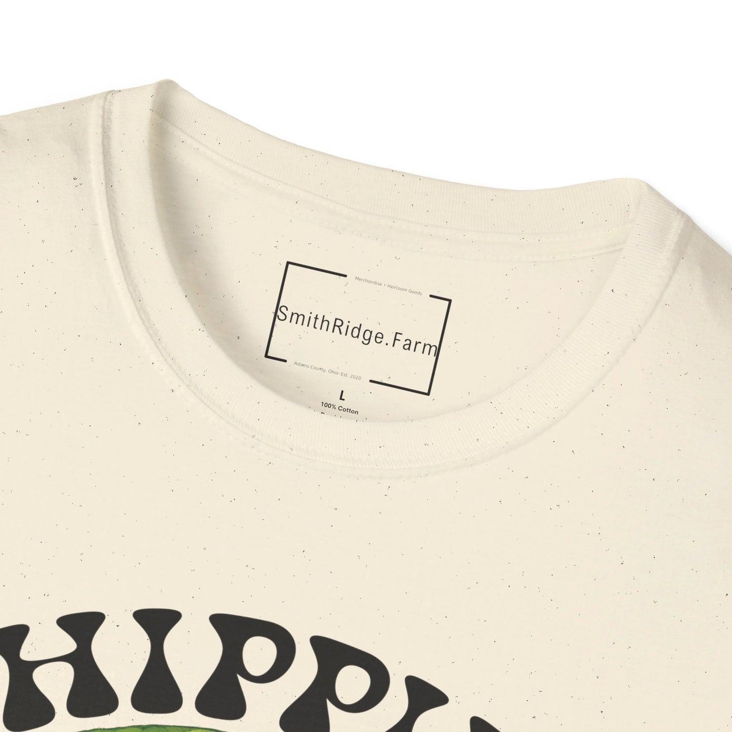 HIPPIE CHICK. Cotton, Short Sleeve, Crew Neck Tee.