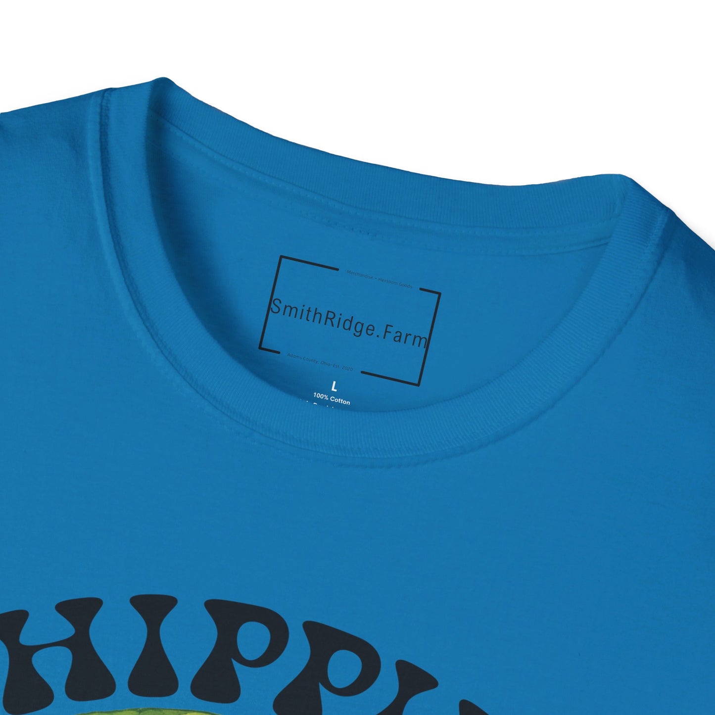HIPPIE CHICK. Cotton, Short Sleeve, Crew Neck Tee.