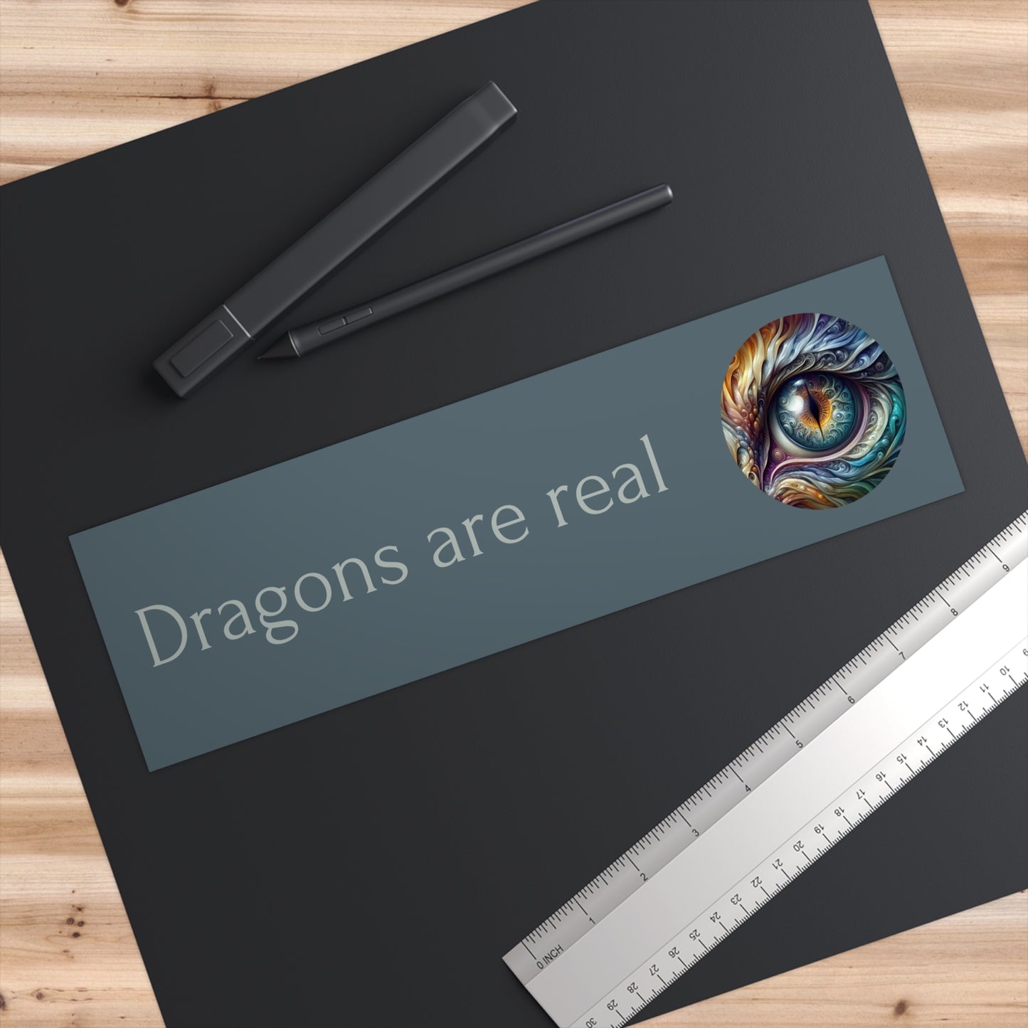 DRAGONS ARE REAL. Thick VInyl, and Water-resistant Bumper Sticker