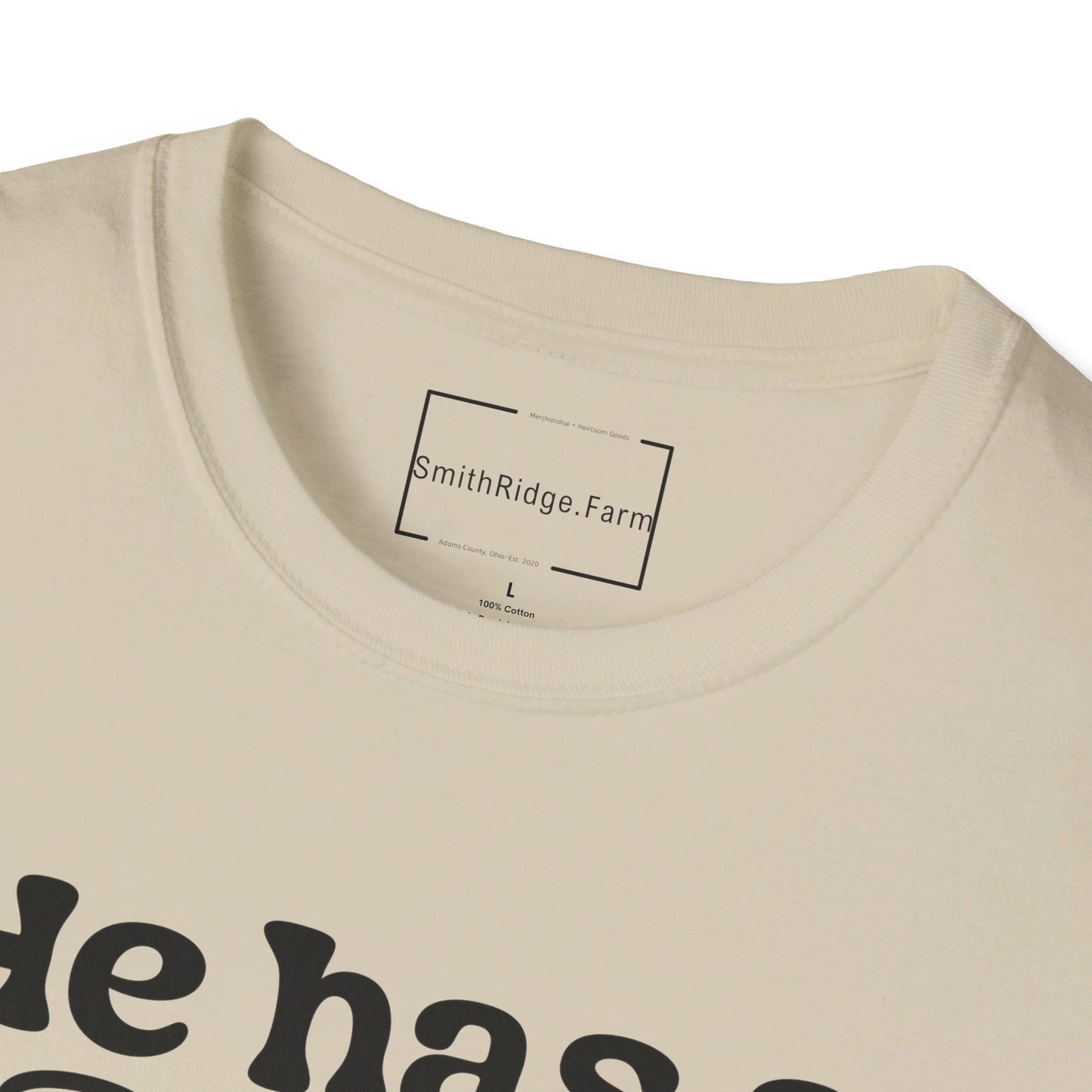 HE HAS A PLAN AND I HAVE A PURPOSE. Cotton, Short Sleeve, Crew Neck Tee.