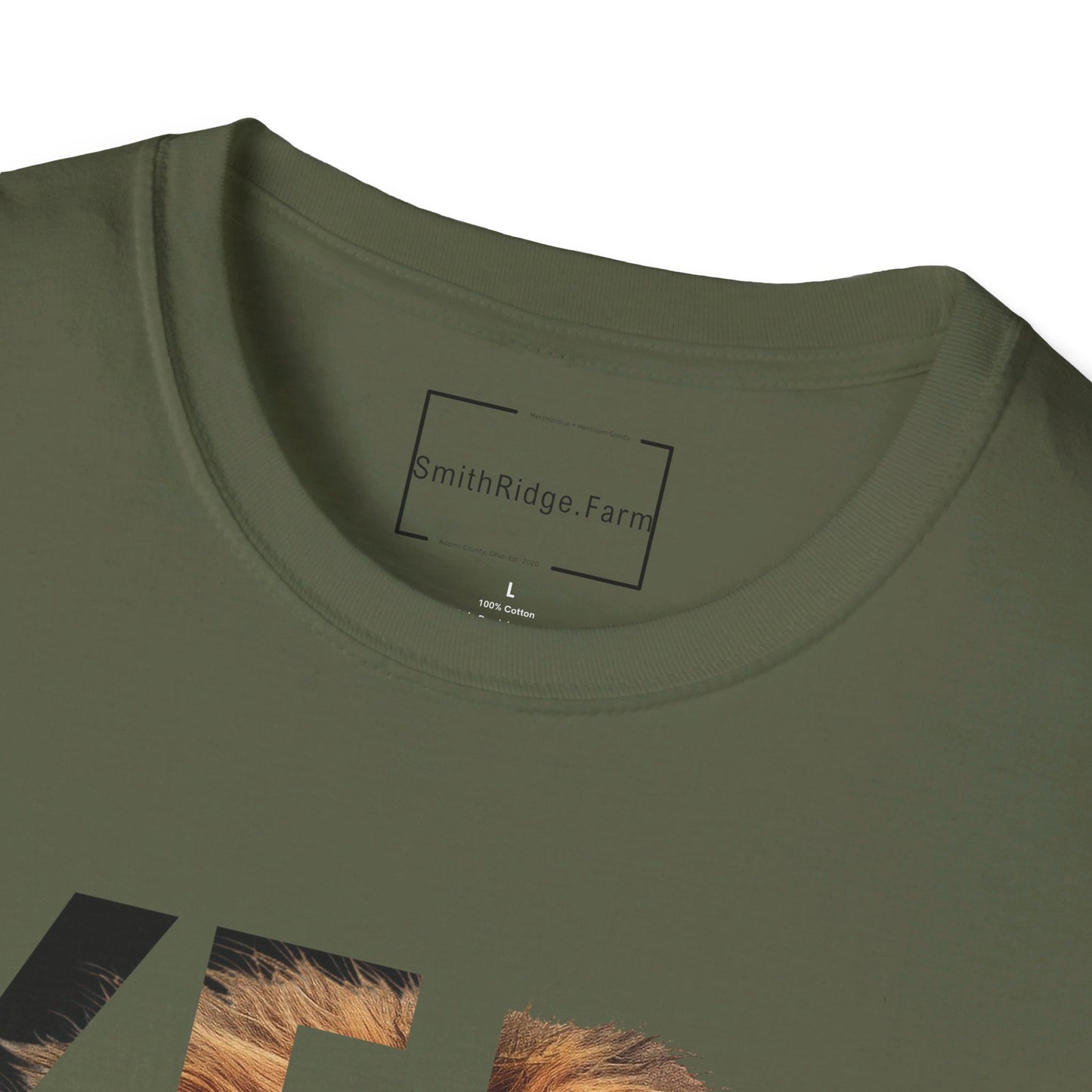 YESHUA, LION OF JUDAH. Cotton, Short Sleeve, Crew Neck Tee.