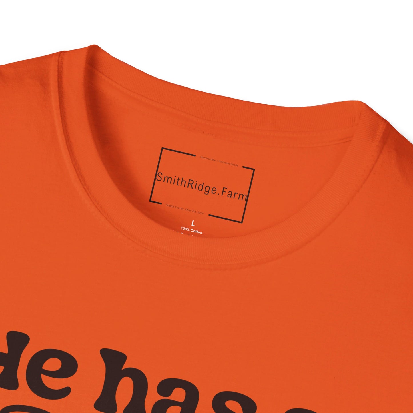 HE HAS A PLAN AND I HAVE A PURPOSE. Cotton, Short Sleeve, Crew Neck Tee.