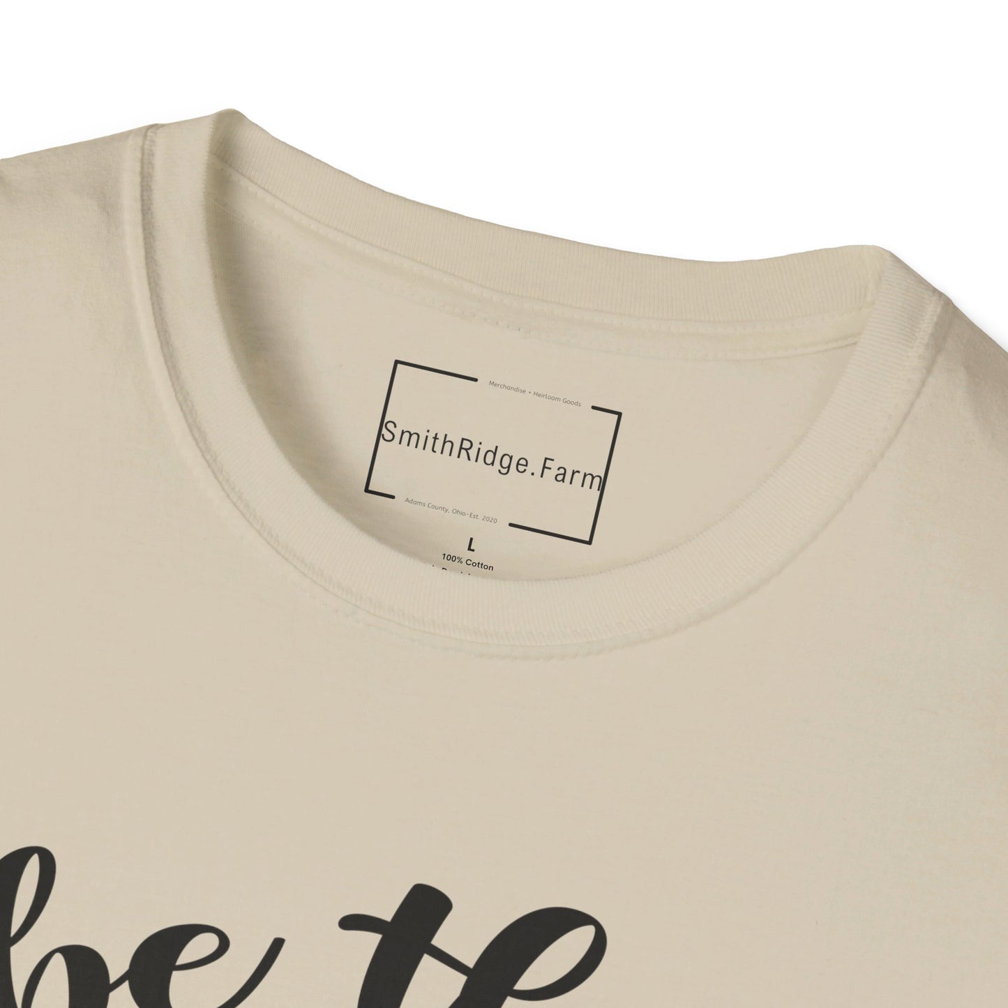 BE THE HIPPIE. Cotton, Short Sleeve, Crew Neck Tee.